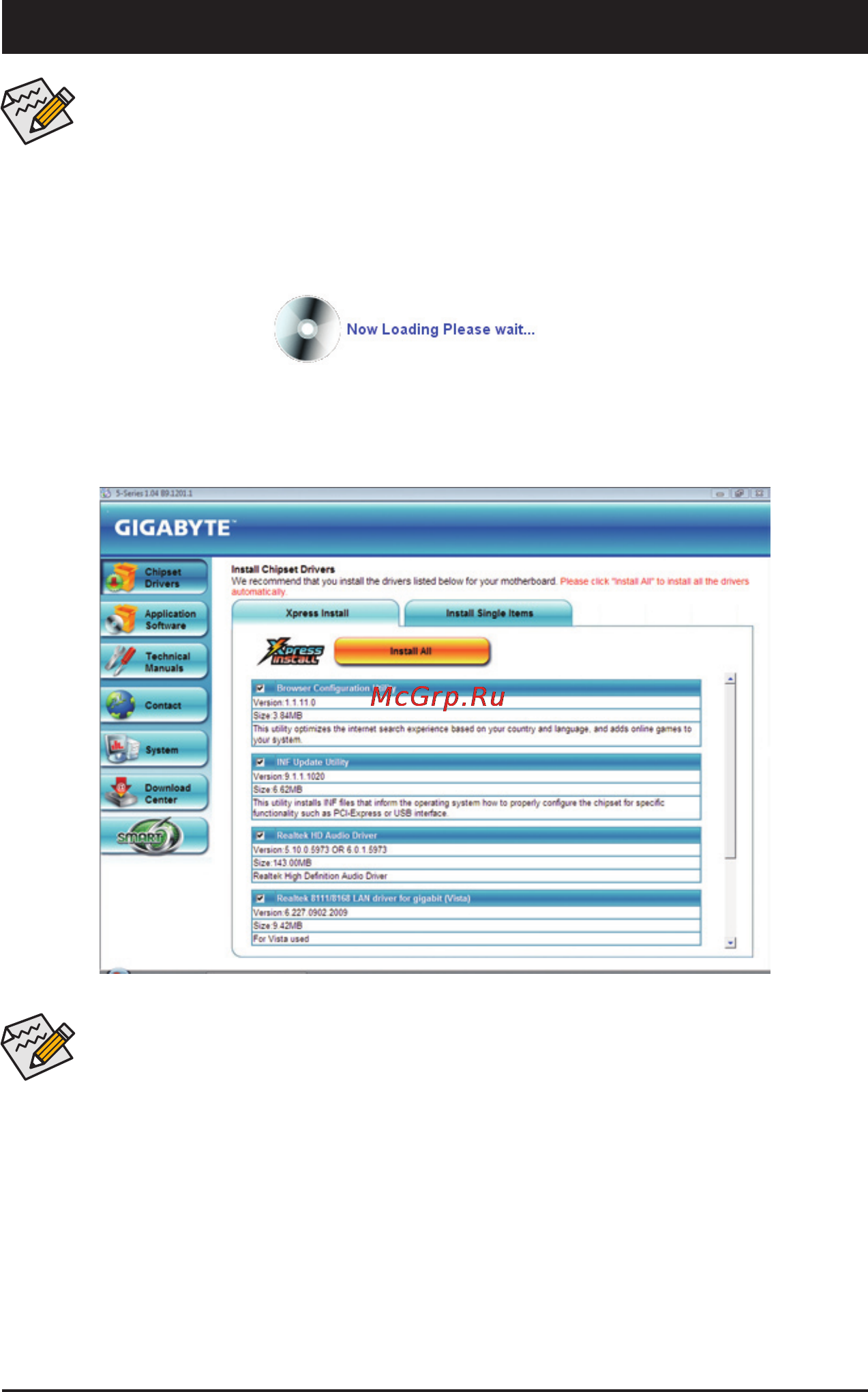 Gigabyte GA-P55-USB3  (REV. 1.0) [61/128] Chapter 3 drivers installation