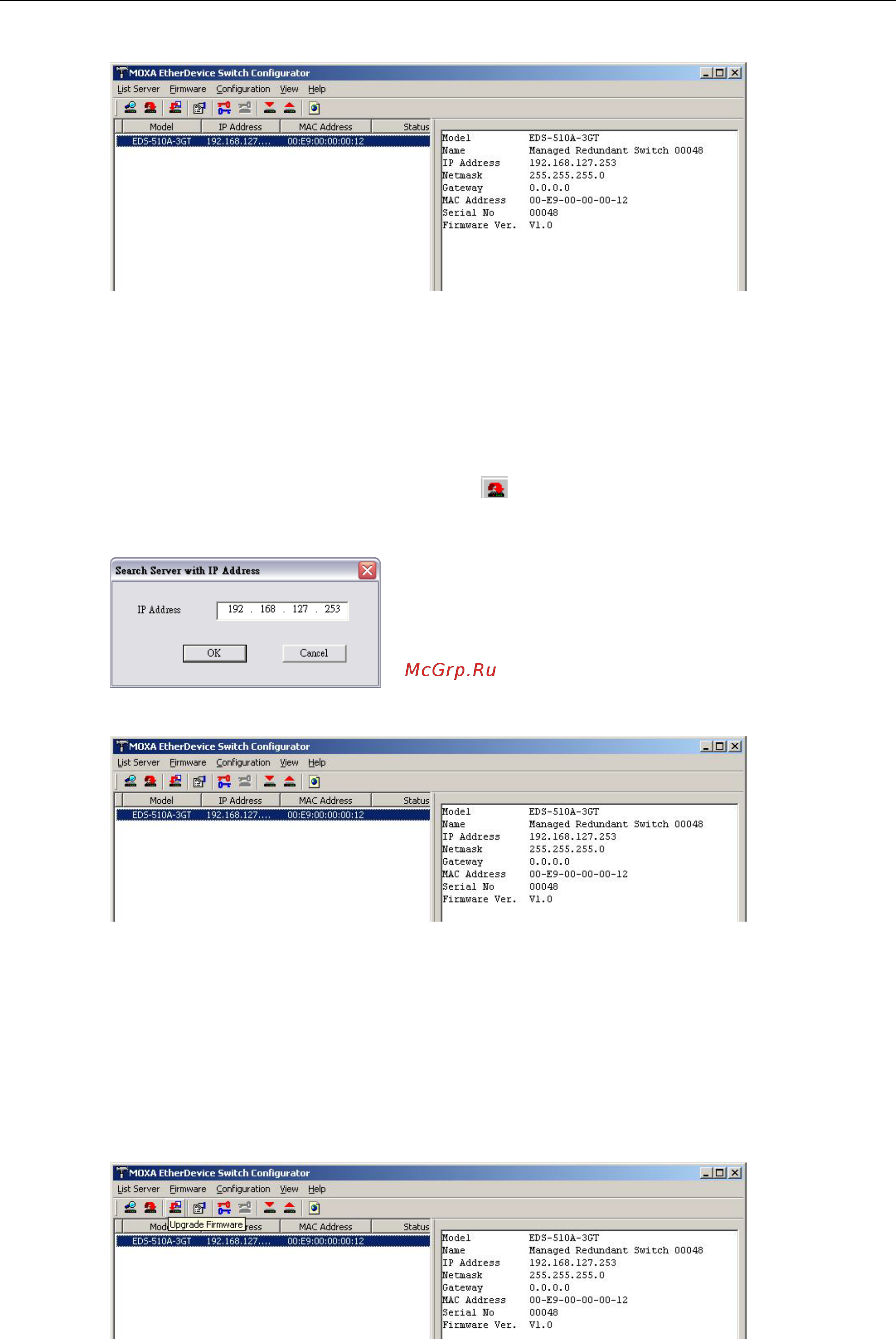 Moxa EDS-408A-MM-SC-IEX [103/109] Search by ip address