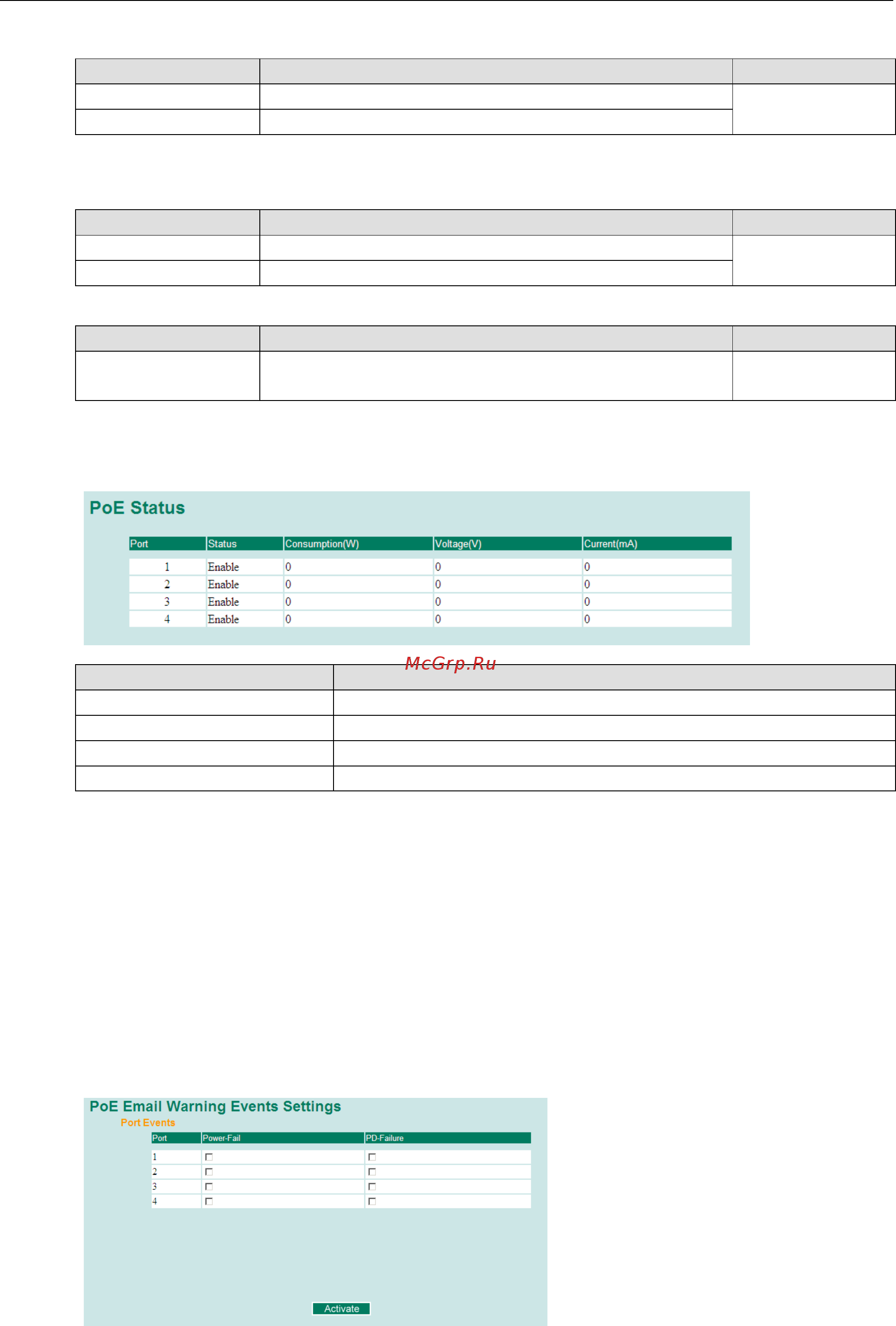 Moxa EDS-405A-EIP-T [38/109] Poe email warning events settings