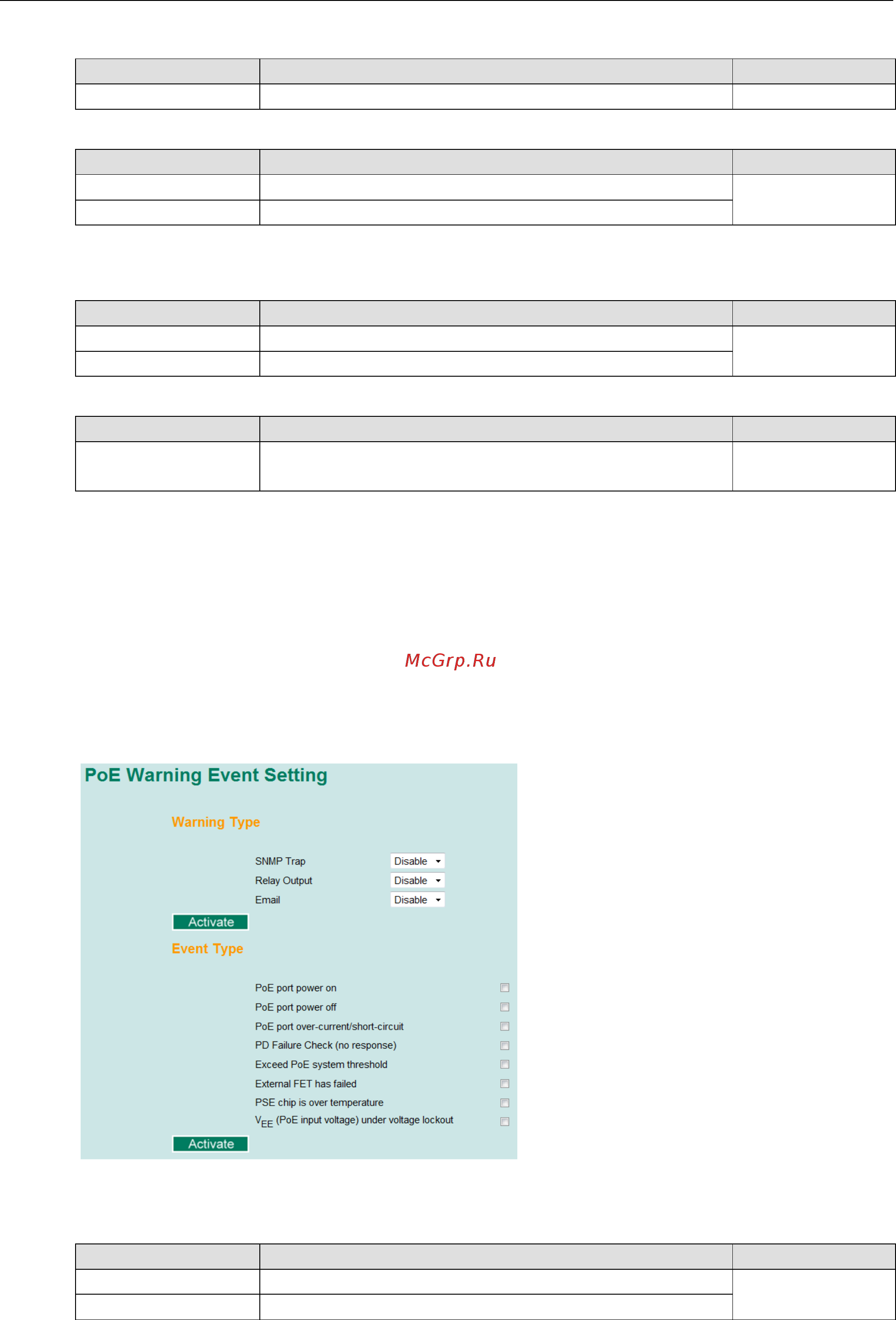 Moxa EDS-405A-MM-SC [43/109] Poe warning event setting