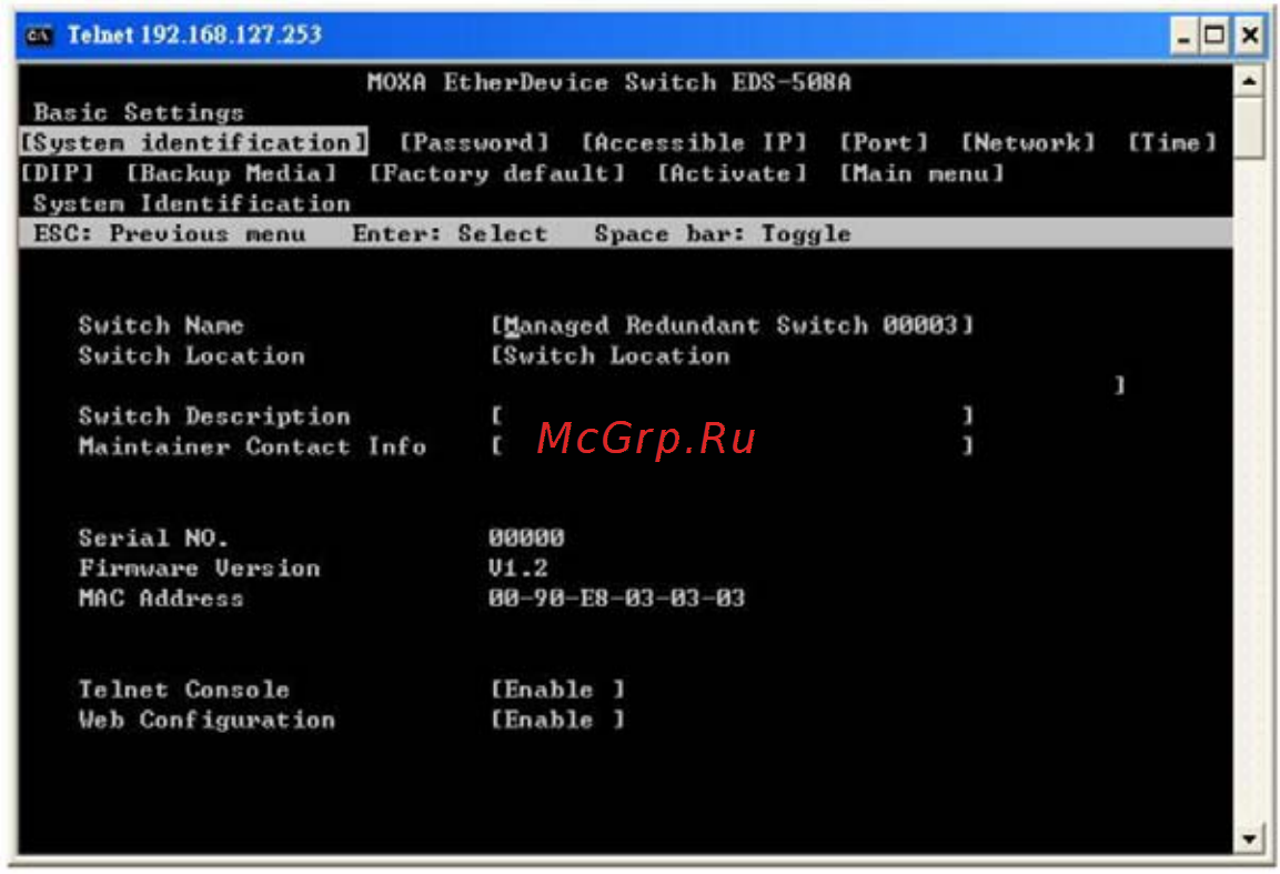 Moxa EDS-505A-T [12/39] Отключение доступа через telnet и web обозреватель отключение доступа через telnet и web обозреватель