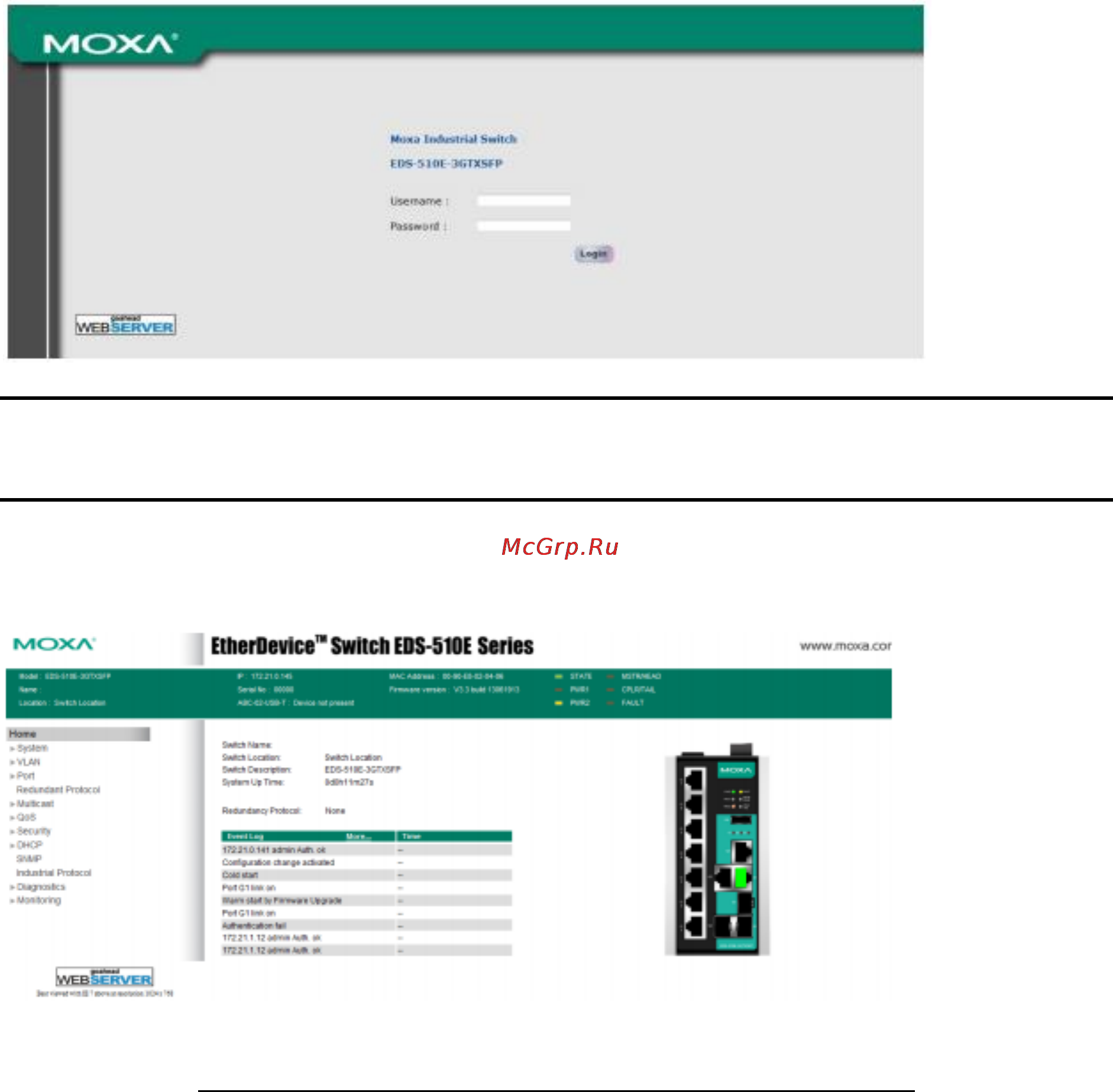 Moxa ICS-G7828A-20GSFP-4GTXSFP-4XG-HV-HV [14/124] Отключение доступа через telnet и web обозреватель