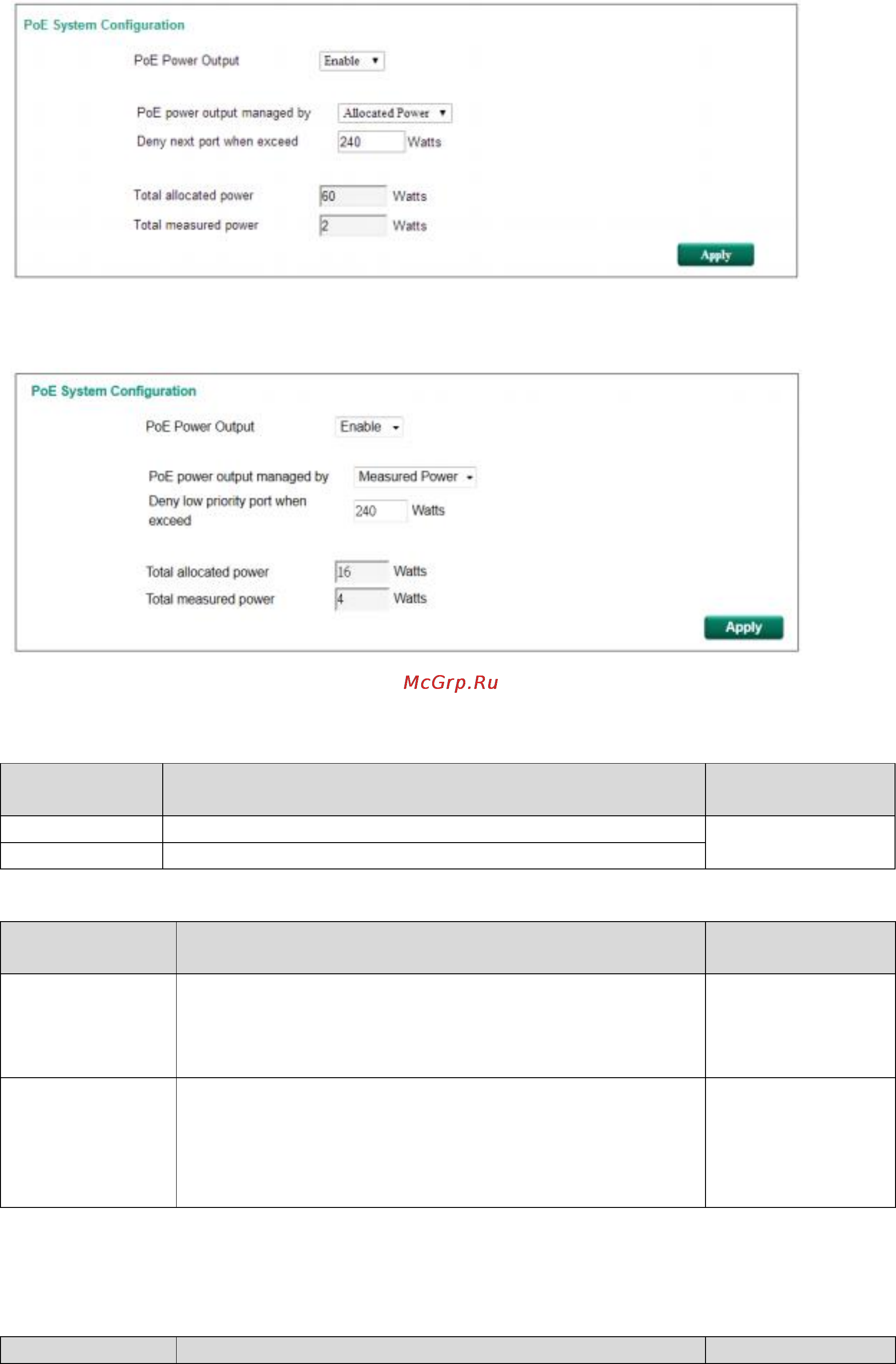Moxa EDS-G512E-4GSFP-T [43/124] Poe system configuration settings системные настройки poe poe system configuration settings системные настройки poe