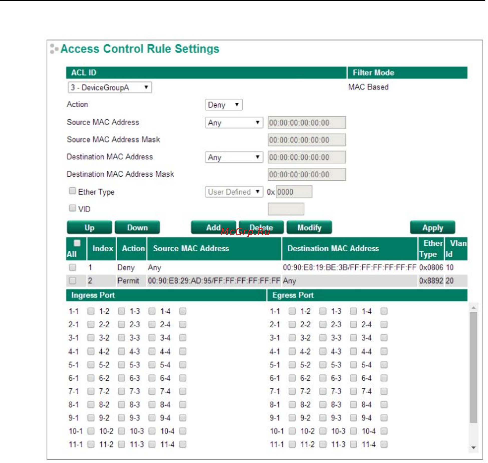 Moxa EDS-518E-4GTXSFP-T [100/116] Mac based layer 3 device