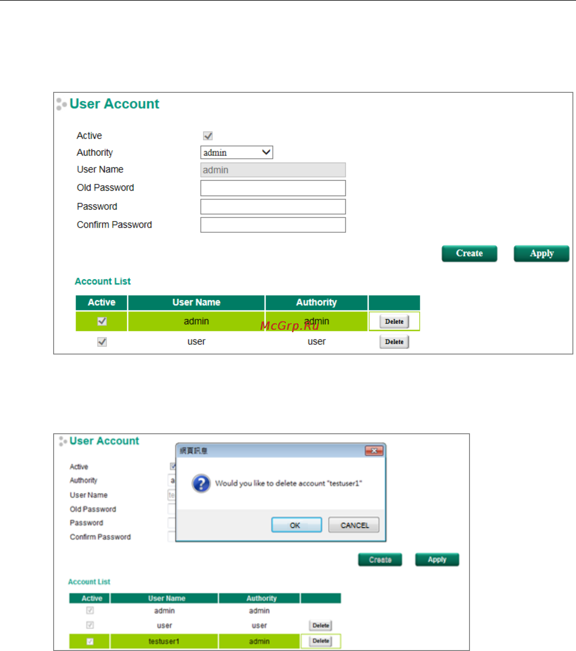 Moxa EDS-518E-4GTXSFP-T [18/116] Modifying an existing account