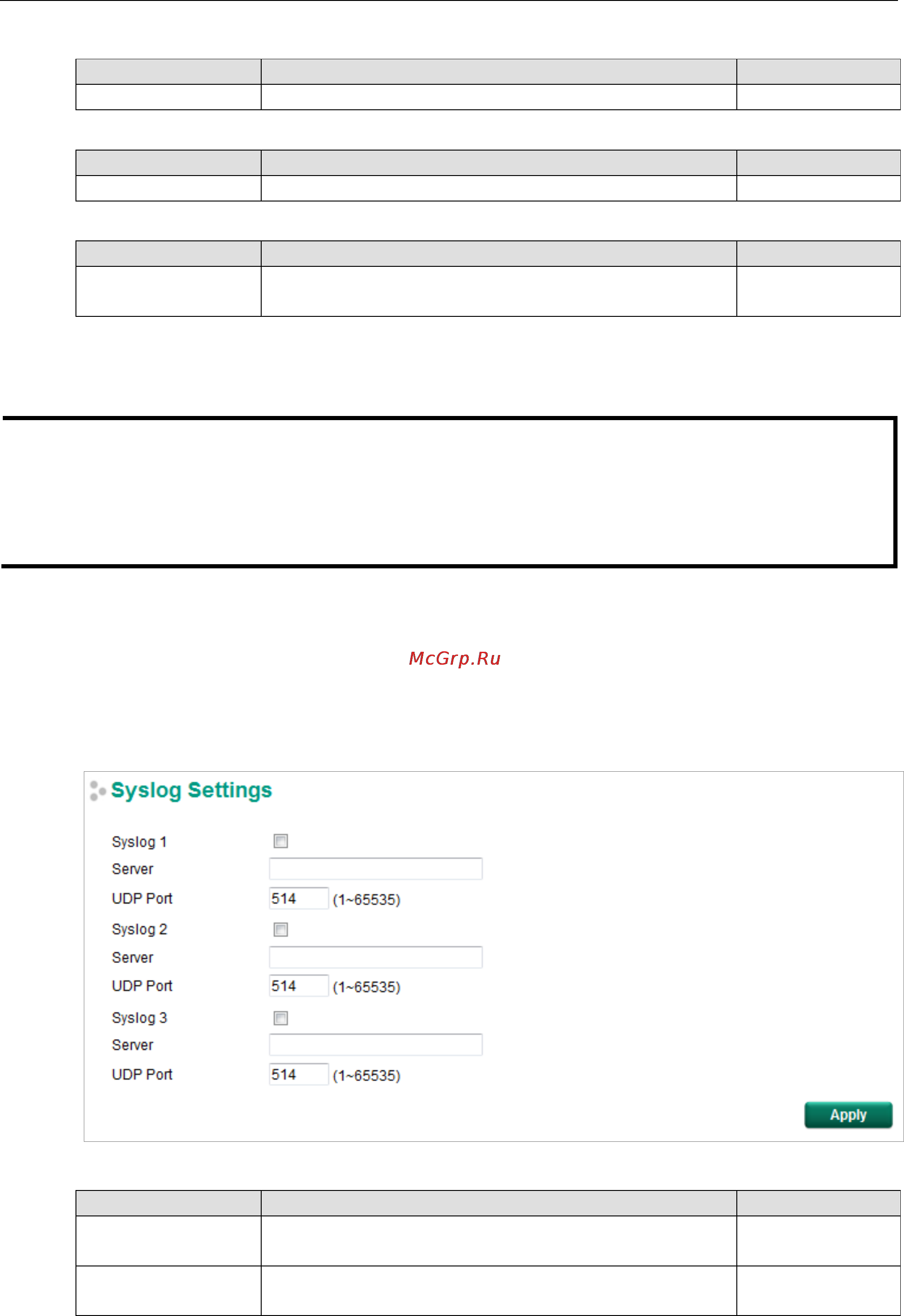 Moxa EDS-518E-4GTXSFP-T [33/116] Syslog server settings