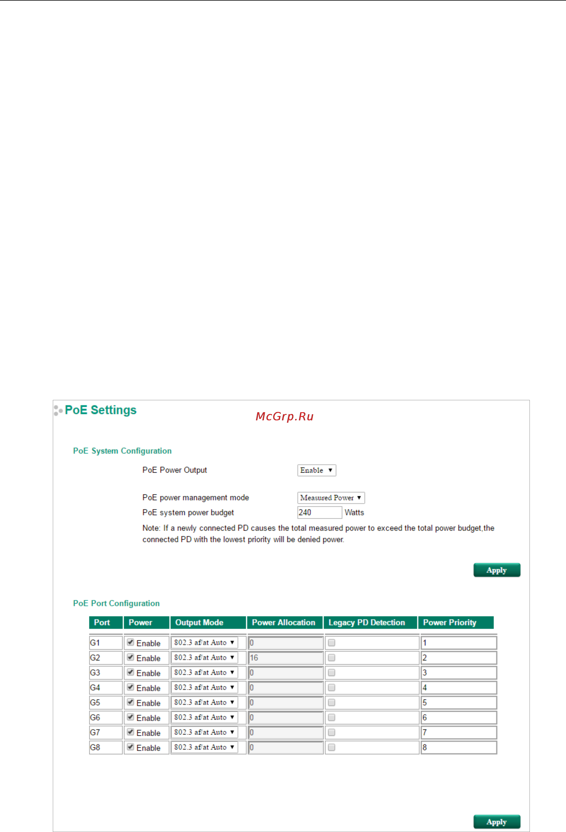 Moxa EDS-518E-4GTXSFP-T [41/116] Poe poe models only