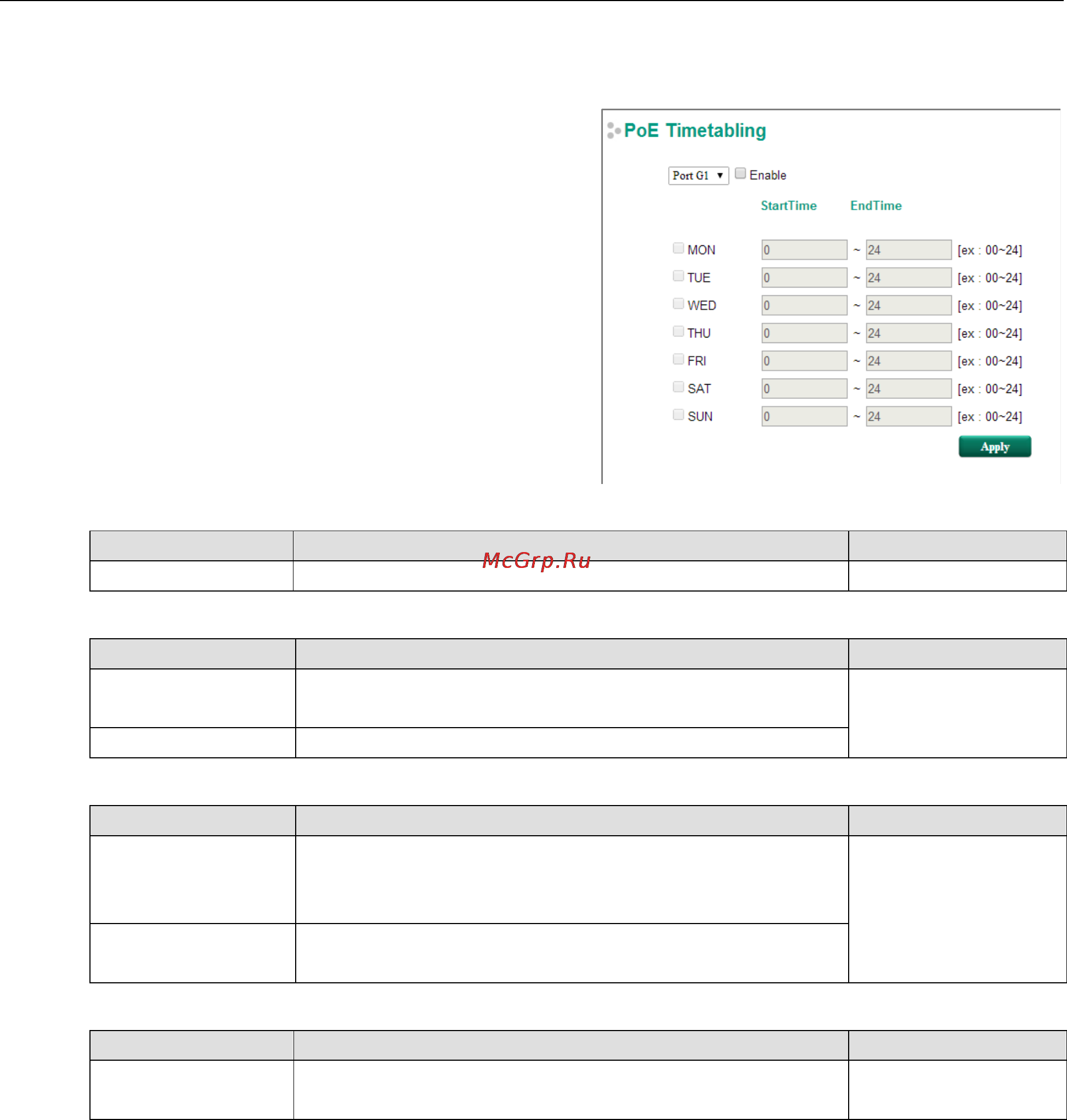 Moxa EDS-518E-4GTXSFP-T [46/116] Poe timetabling