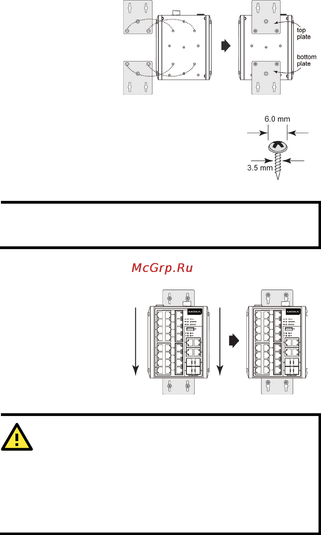 Moxa EDS-528E-4GTXSFP-LV-T [6/17] Warning