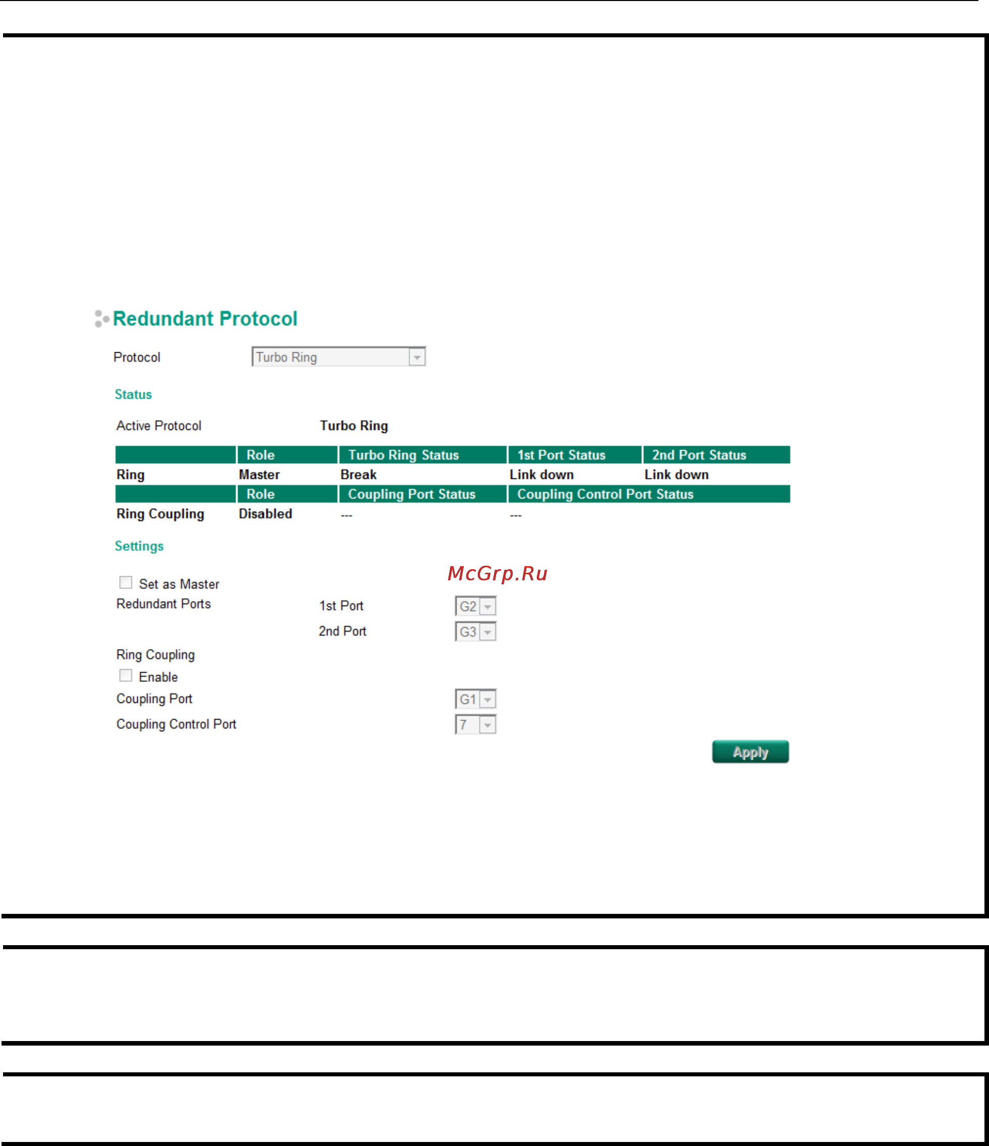 Moxa ICS-G7826-4GTXSFP-2XG-HV-HV [15/37] Managed ethernet switch redundancy protocol ui 2 turbo ring