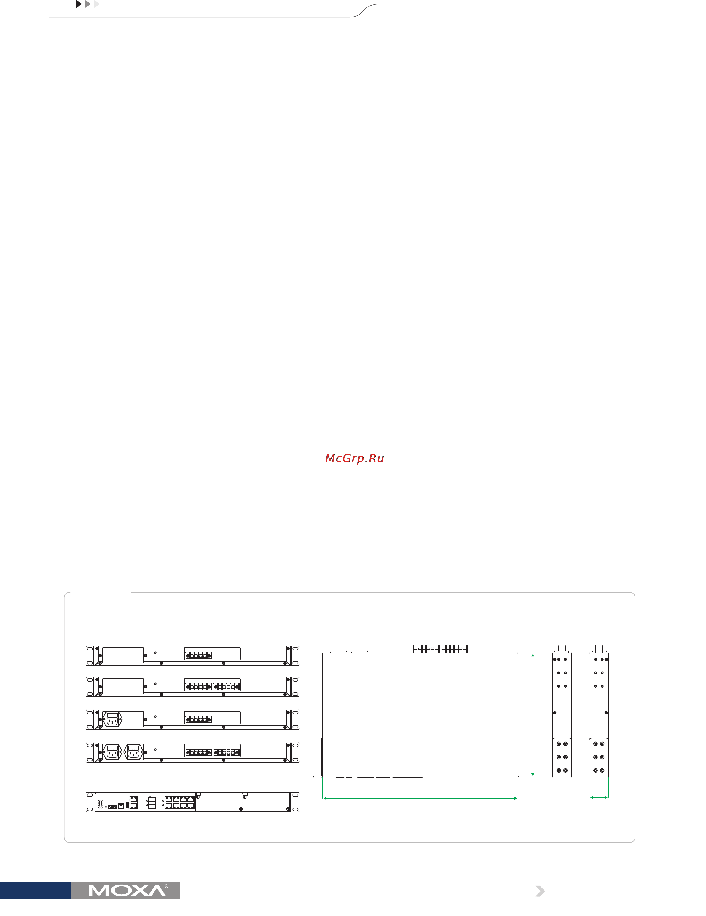Moxa IKS-6728A-4GTXSFP-24-24-T [2/8] Dimensions