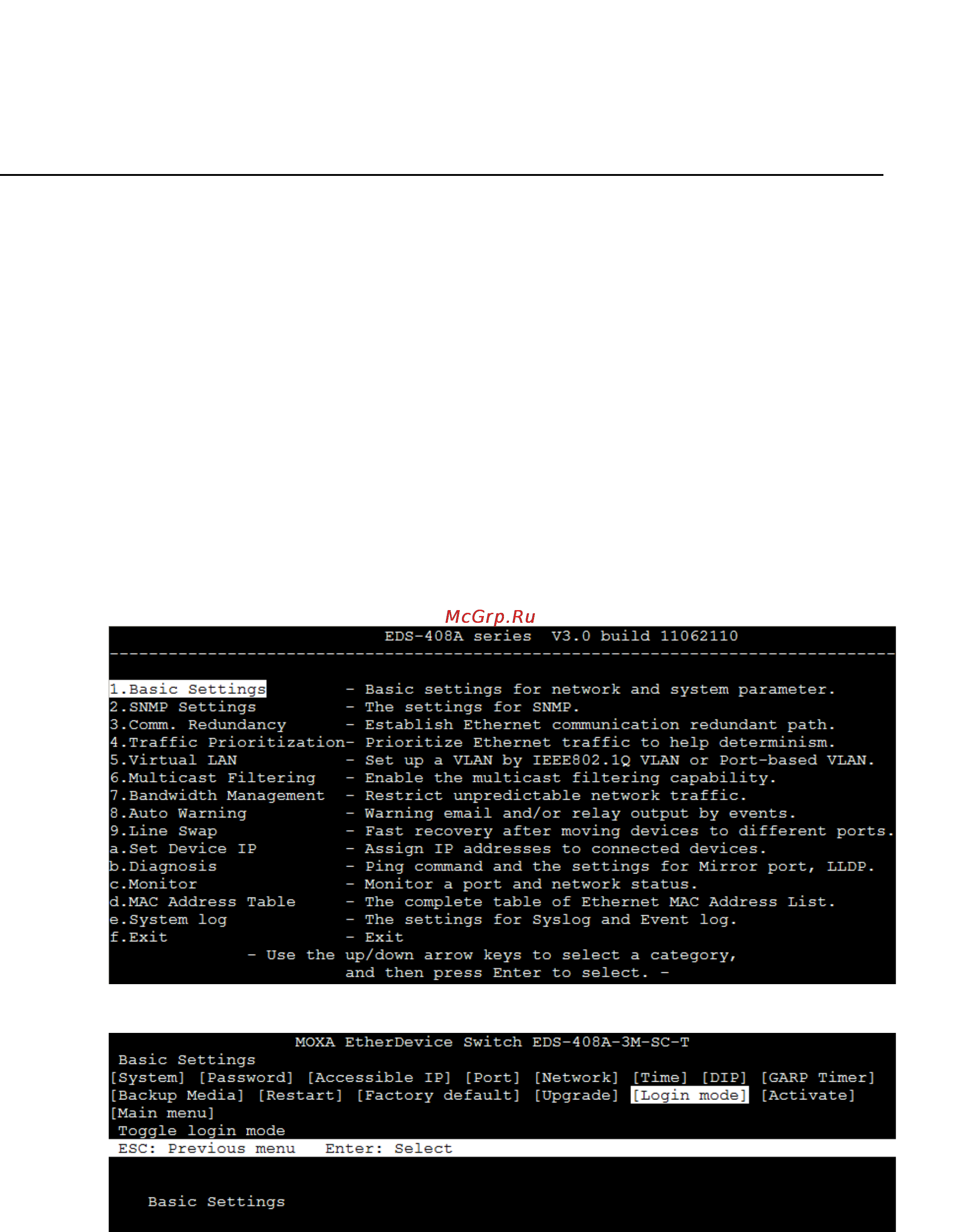 Moxa IKS-6728A-4GTXSFP-24-24-T [8/173] Configuring a switch to cli mode