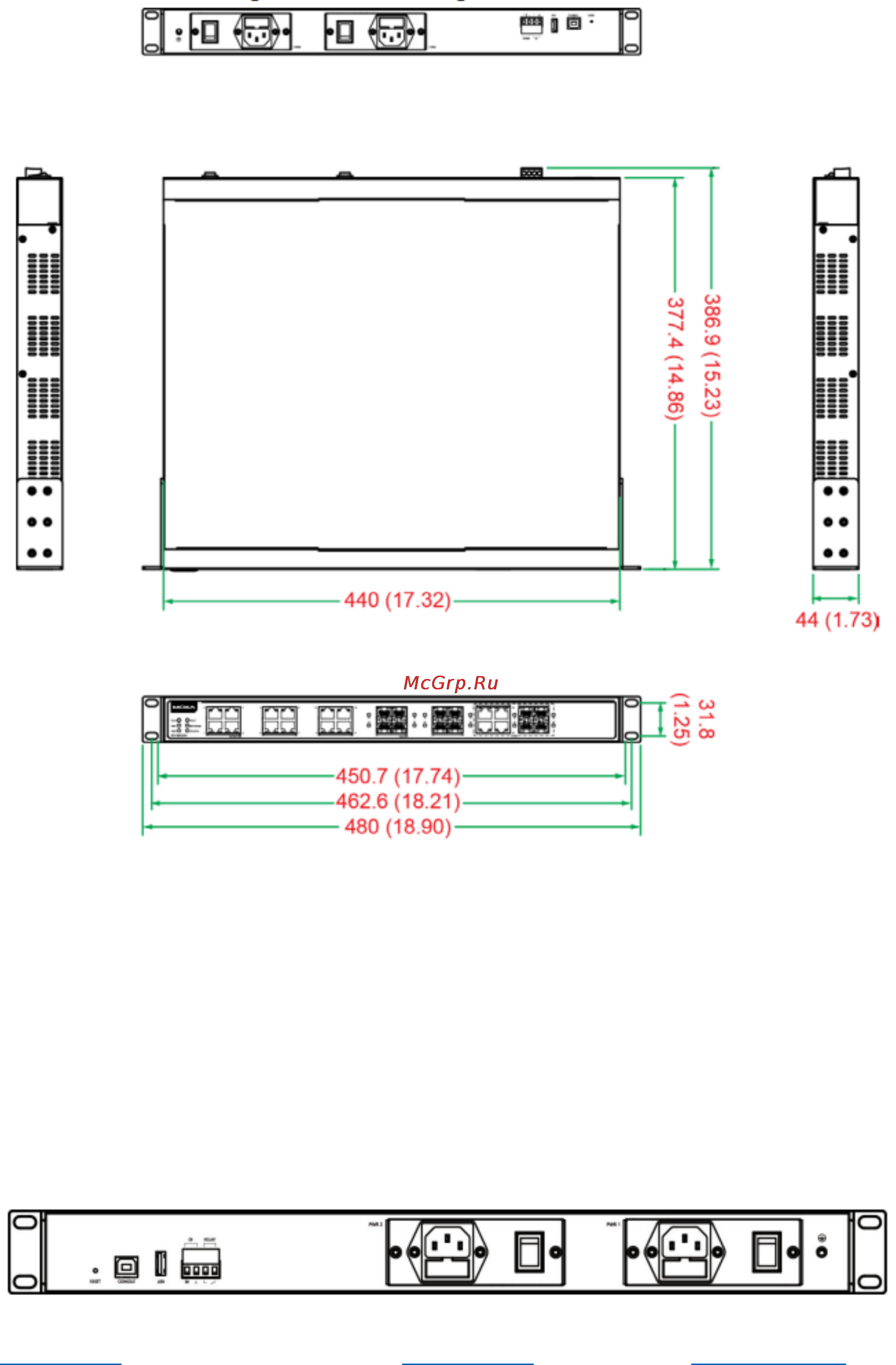 Moxa IKS-G6524A-4GTXSFP-HV-HV [3/10] Заземление коммутатора заземление коммутатора