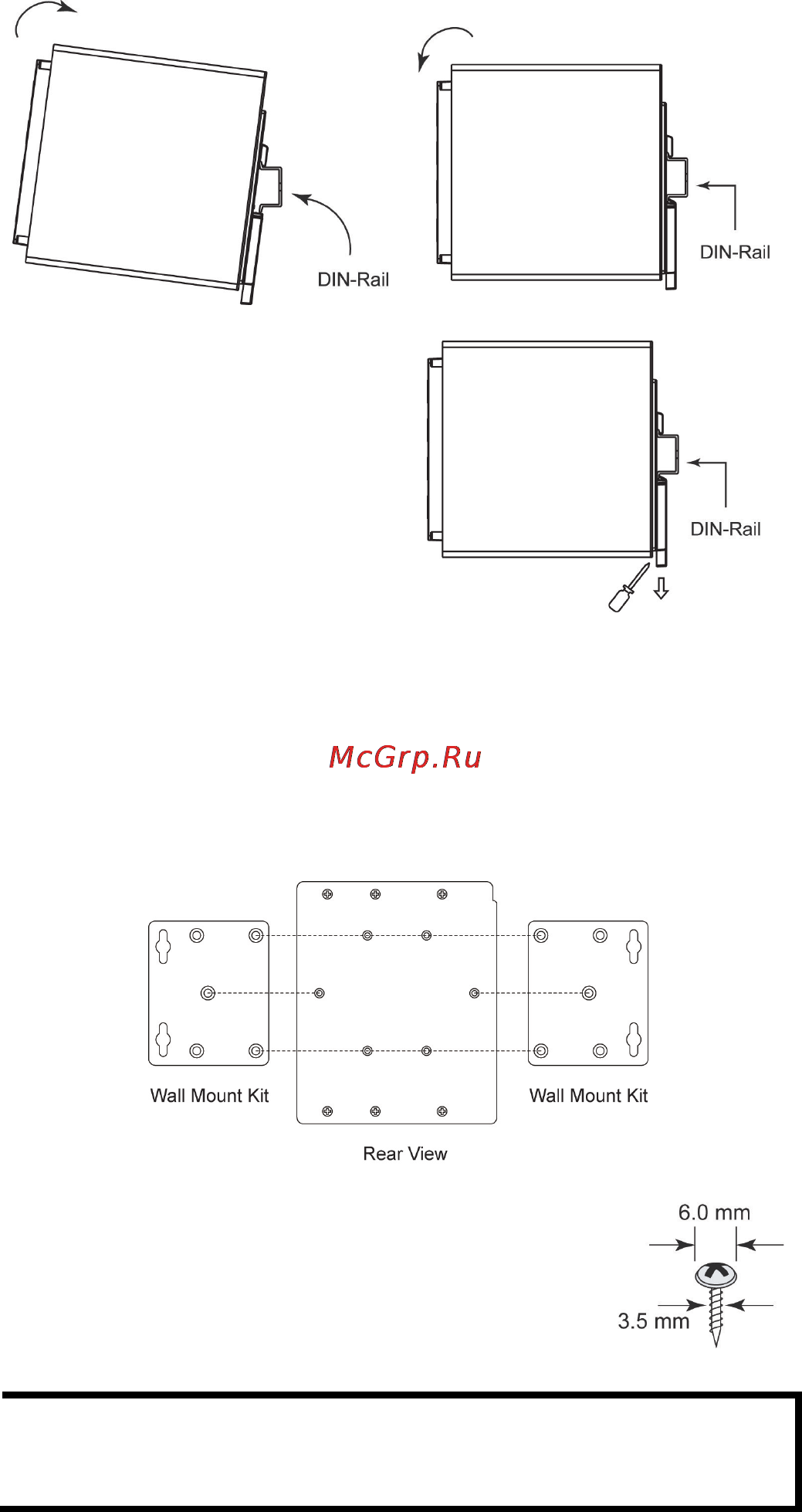 Moxa EDS-611 [9/19] Wall mounting optional