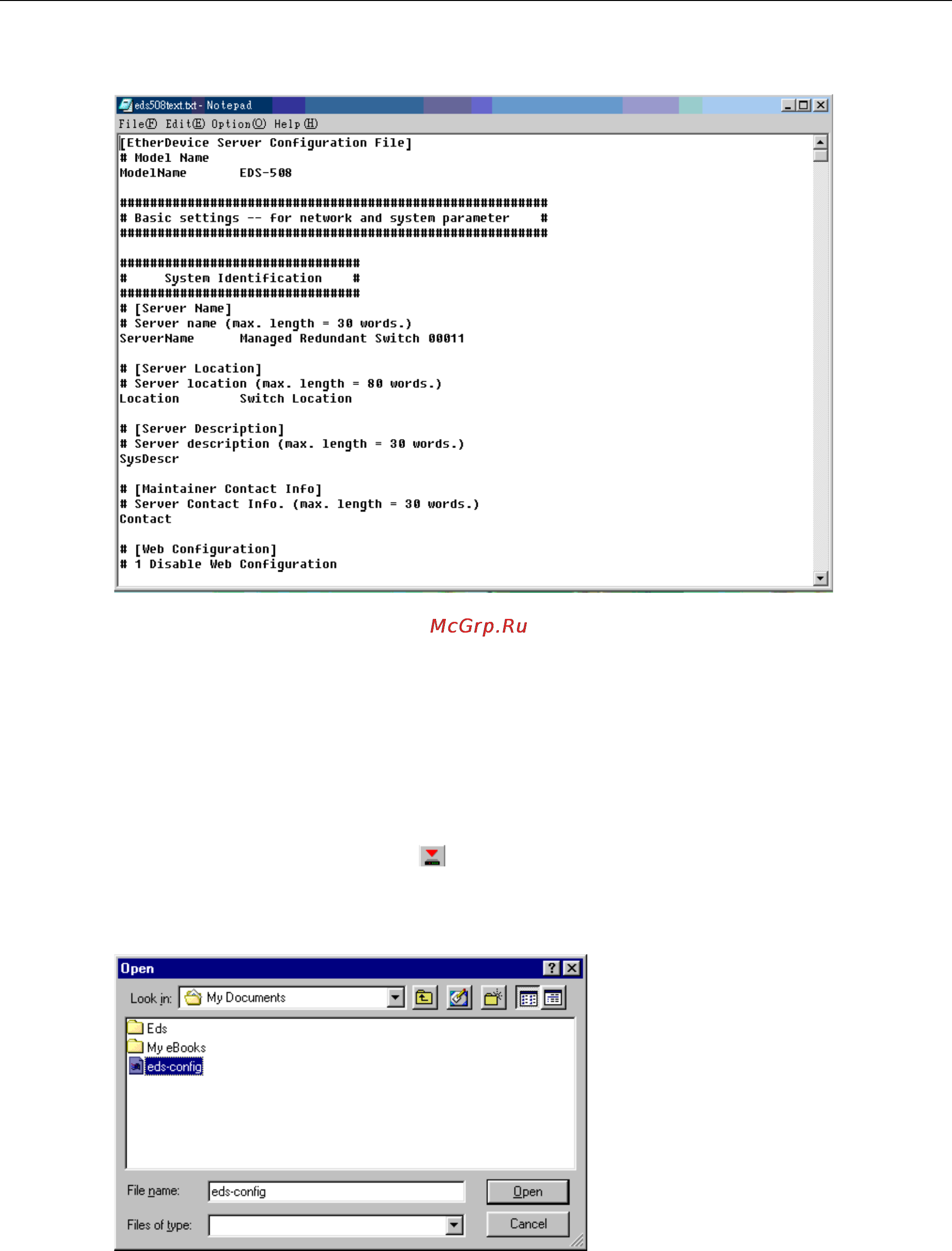 Moxa EDS-82810G [103/113] Import configuration