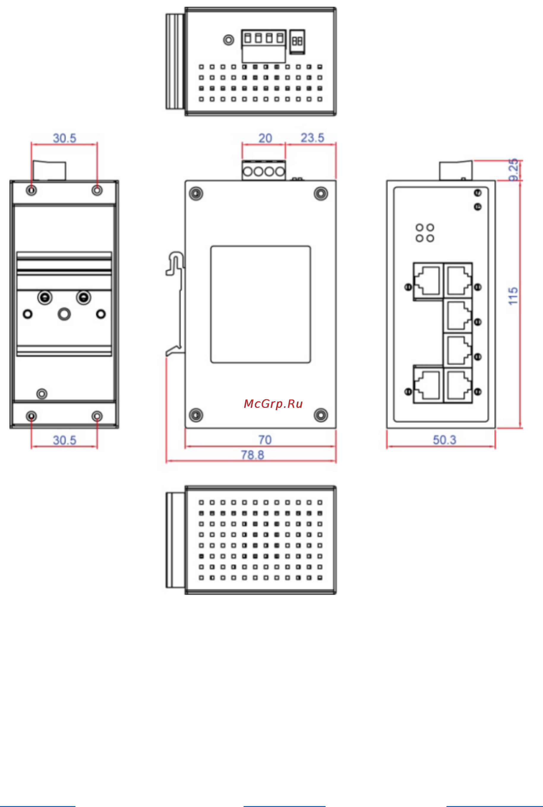 Moxa EDS-P206A-4PoE-SS-SC [6/16] Установка на din рейку установка на din рейку