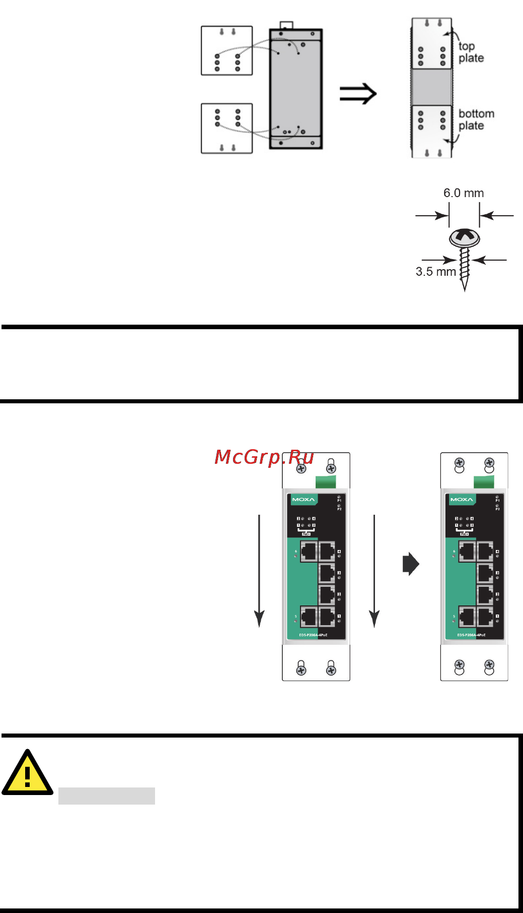 Moxa EDS-P206A-4PoE-SS-SC [7/14] Warning warning
