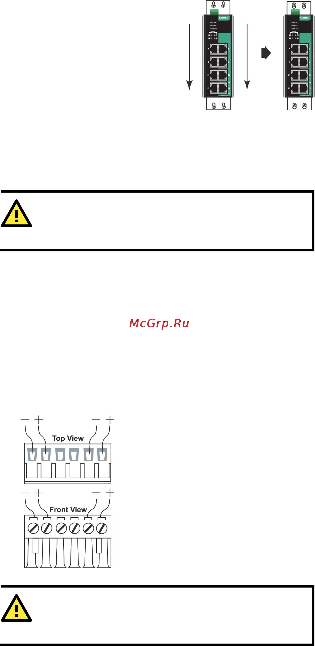 Moxa EDS-P308-S-SC [10/16] Attention
