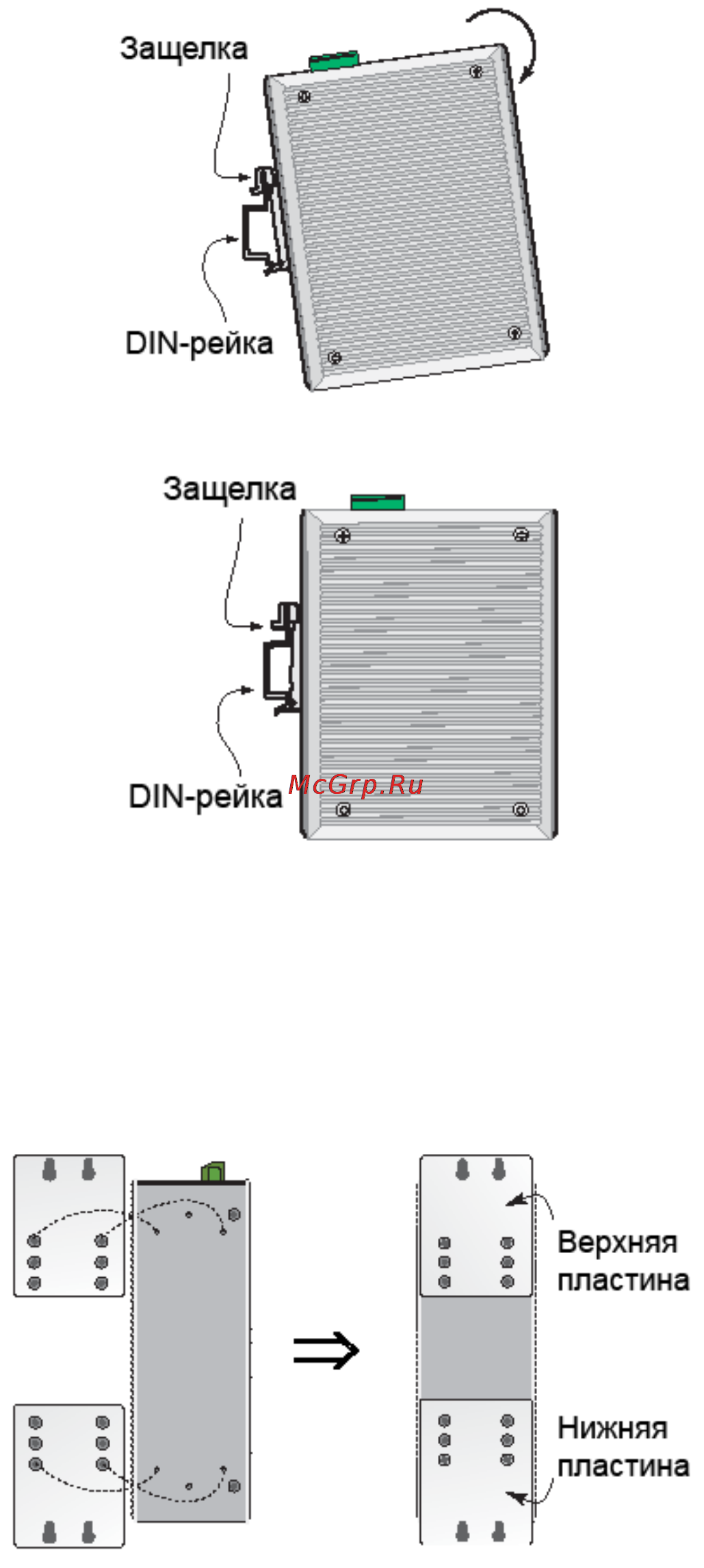 Moxa EDS-P510 [8/16] Панельная установка опционально