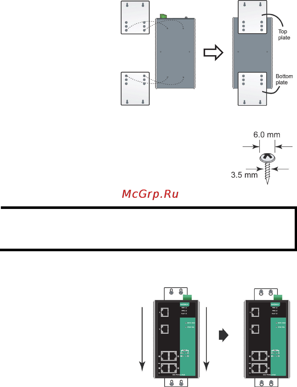 Moxa EDS-P506A-4PoE-SS-SC-T [7/15] Wall mounting optional