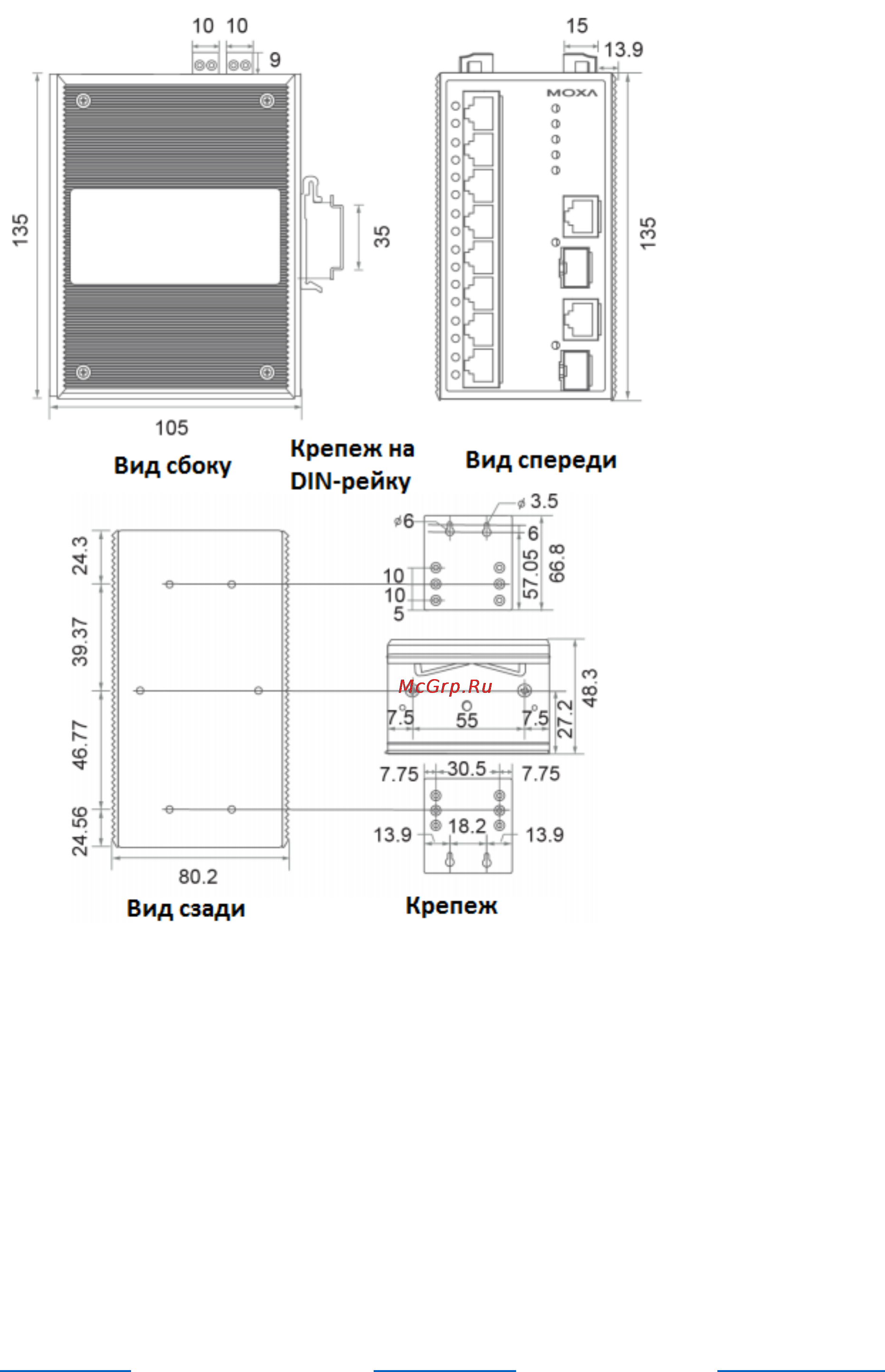 Moxa EDS-P510A-8PoE-2GTXSFP-T . Руководство по аппаратной части онлайн [4/12] 169748