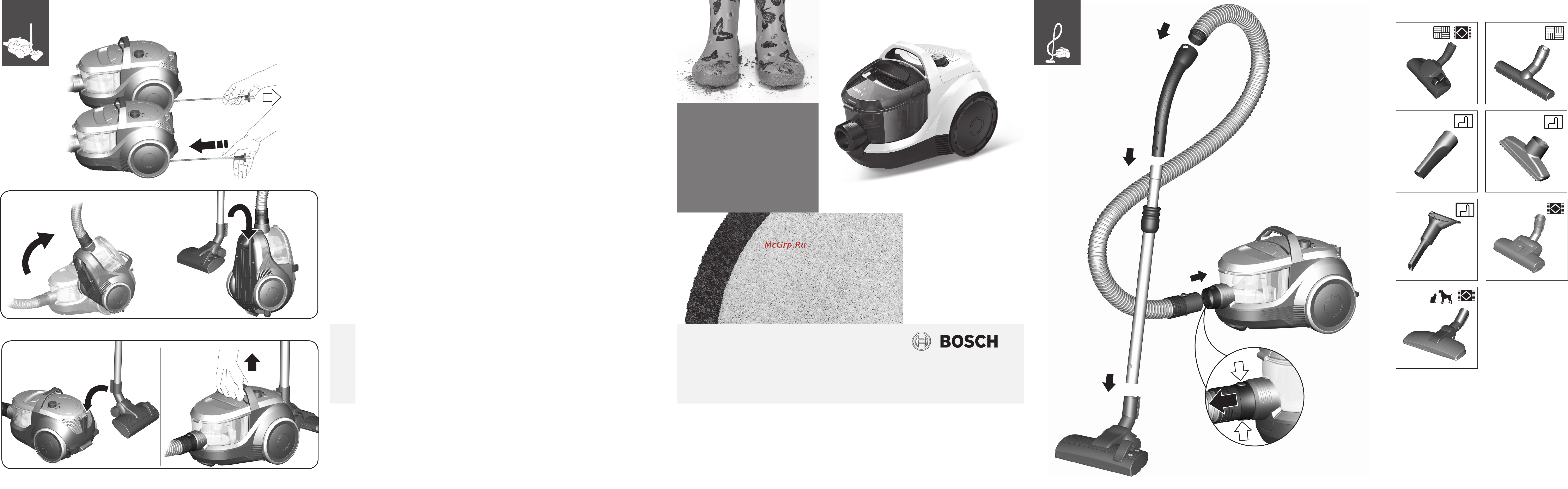 Bosch BGS 11700 Инструкция по эксплуатации онлайн