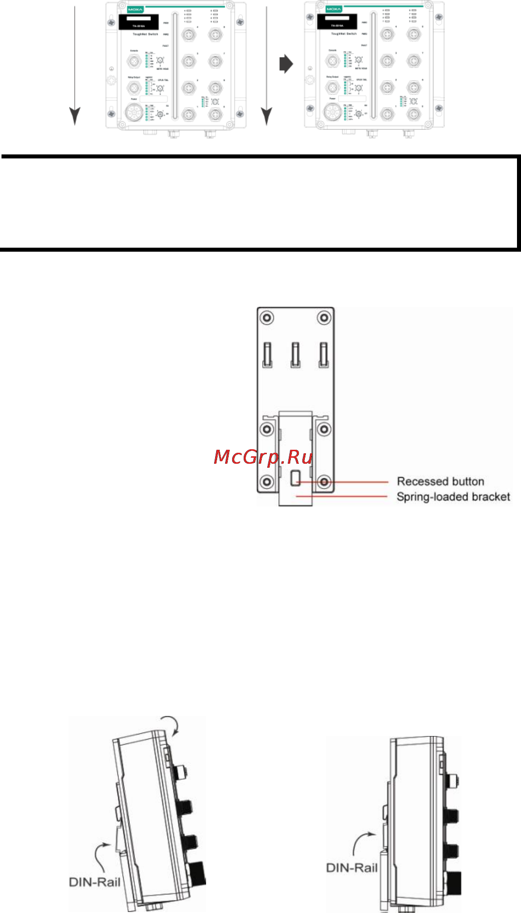 Moxa TN-5510A-8PoE-2GTX-WV-CT-T [10/20] Din rail mounting optional