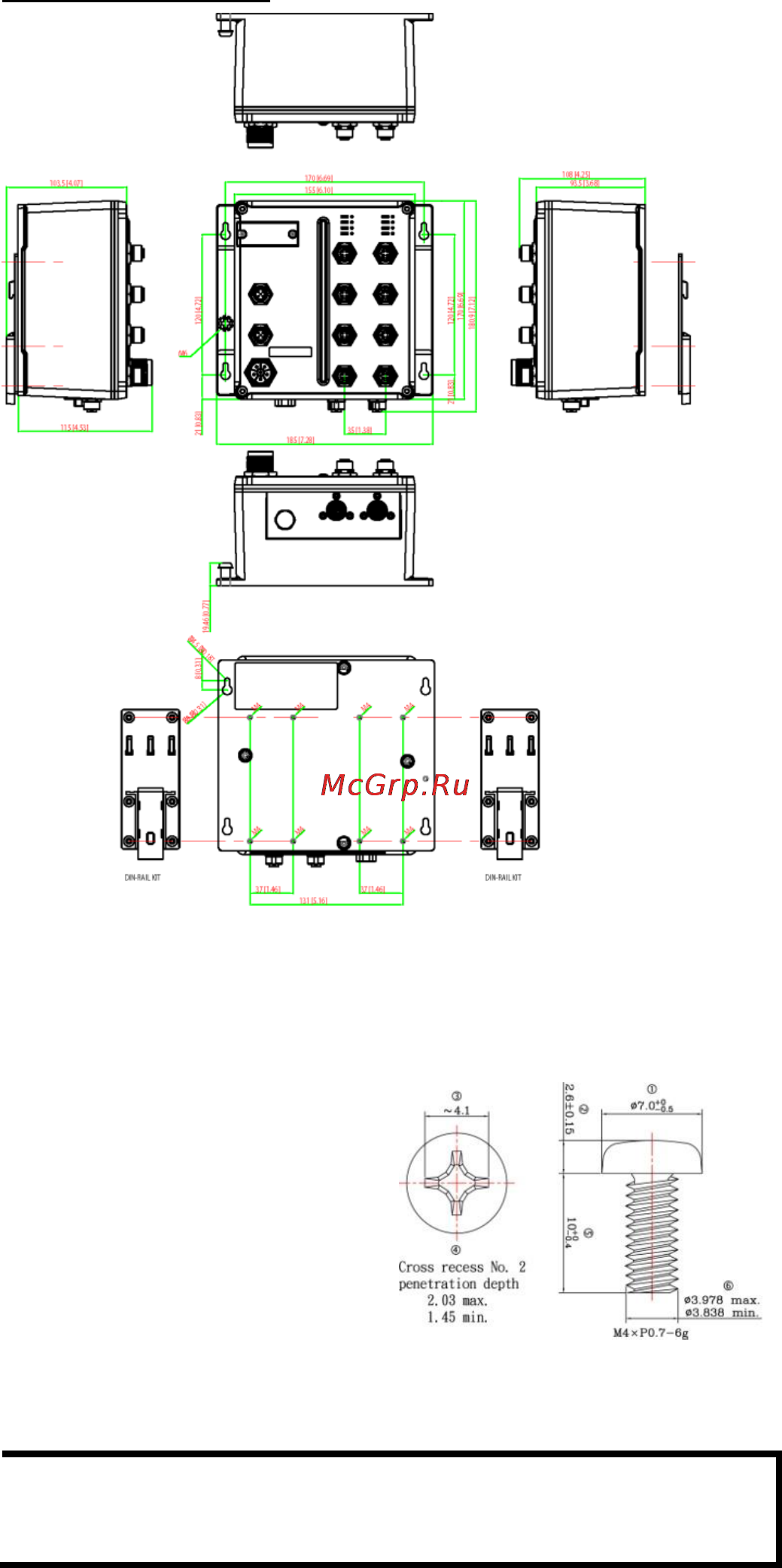 Moxa TN-5510A-2GTXBP-WV-CT-T [9/20] Panel wall mounting