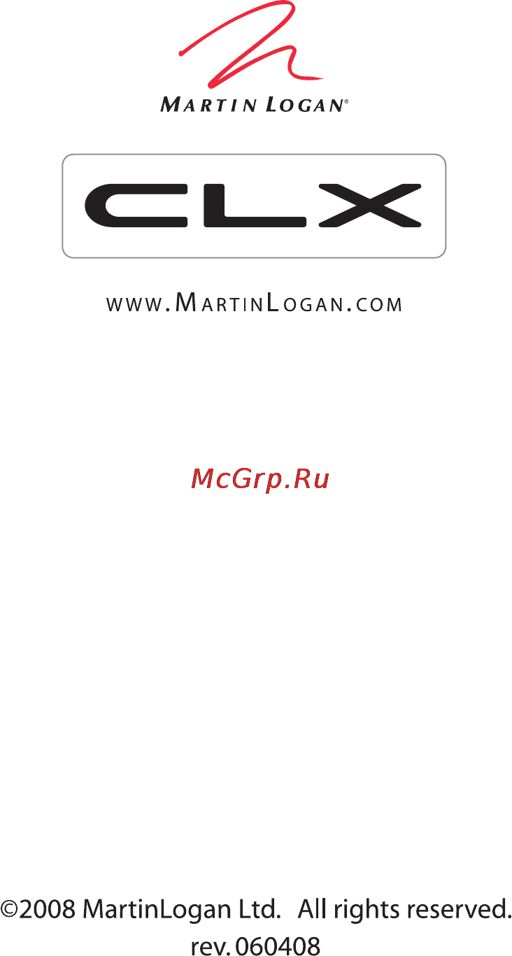 MartinLogan CLX [12/12] Rev 060408
