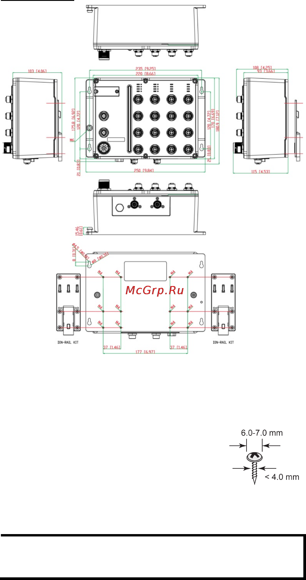 Moxa TN-5816ABP-WV-T [9/20] Panel wall mounting