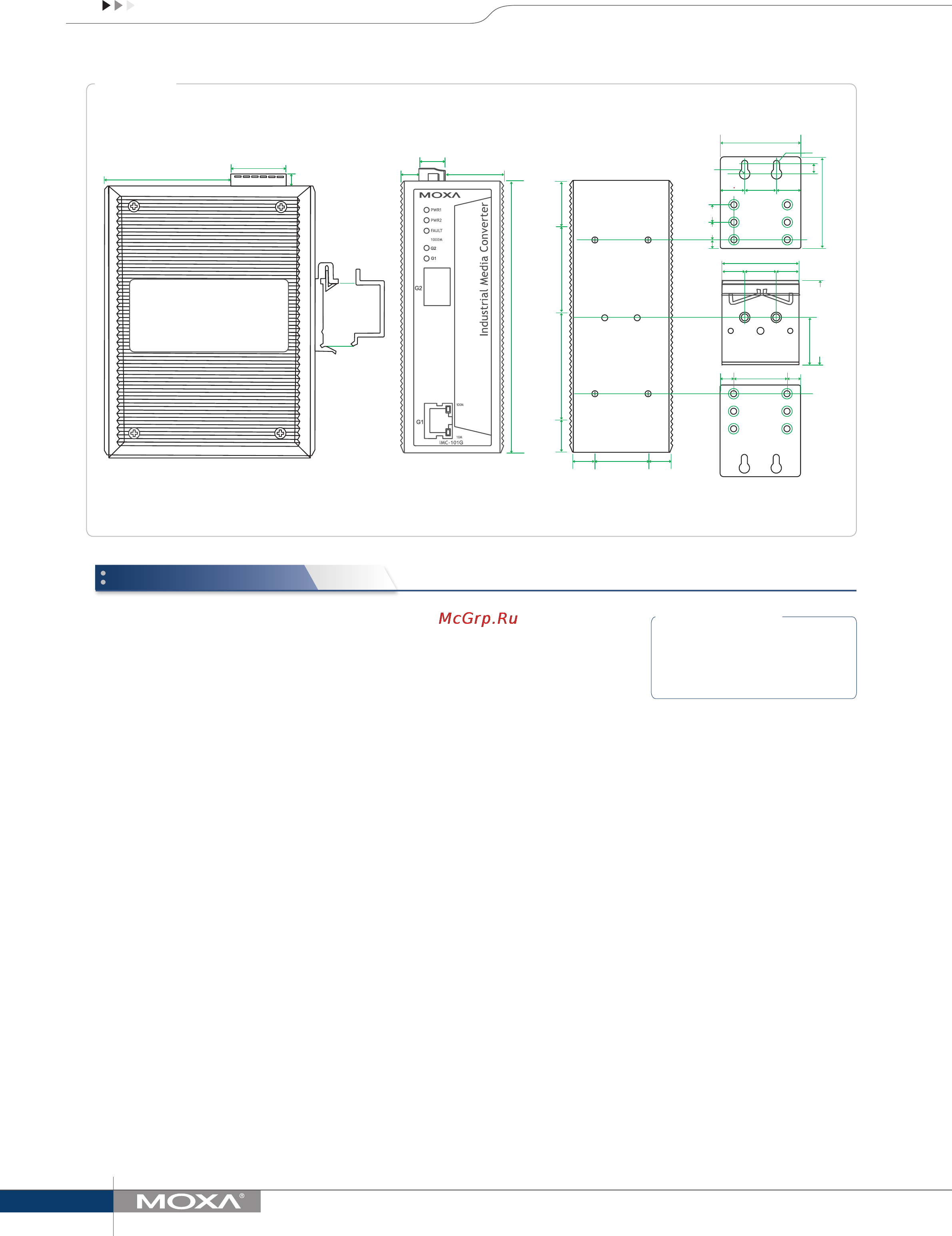Moxa IMC-101G-T [2/2] Ordering information