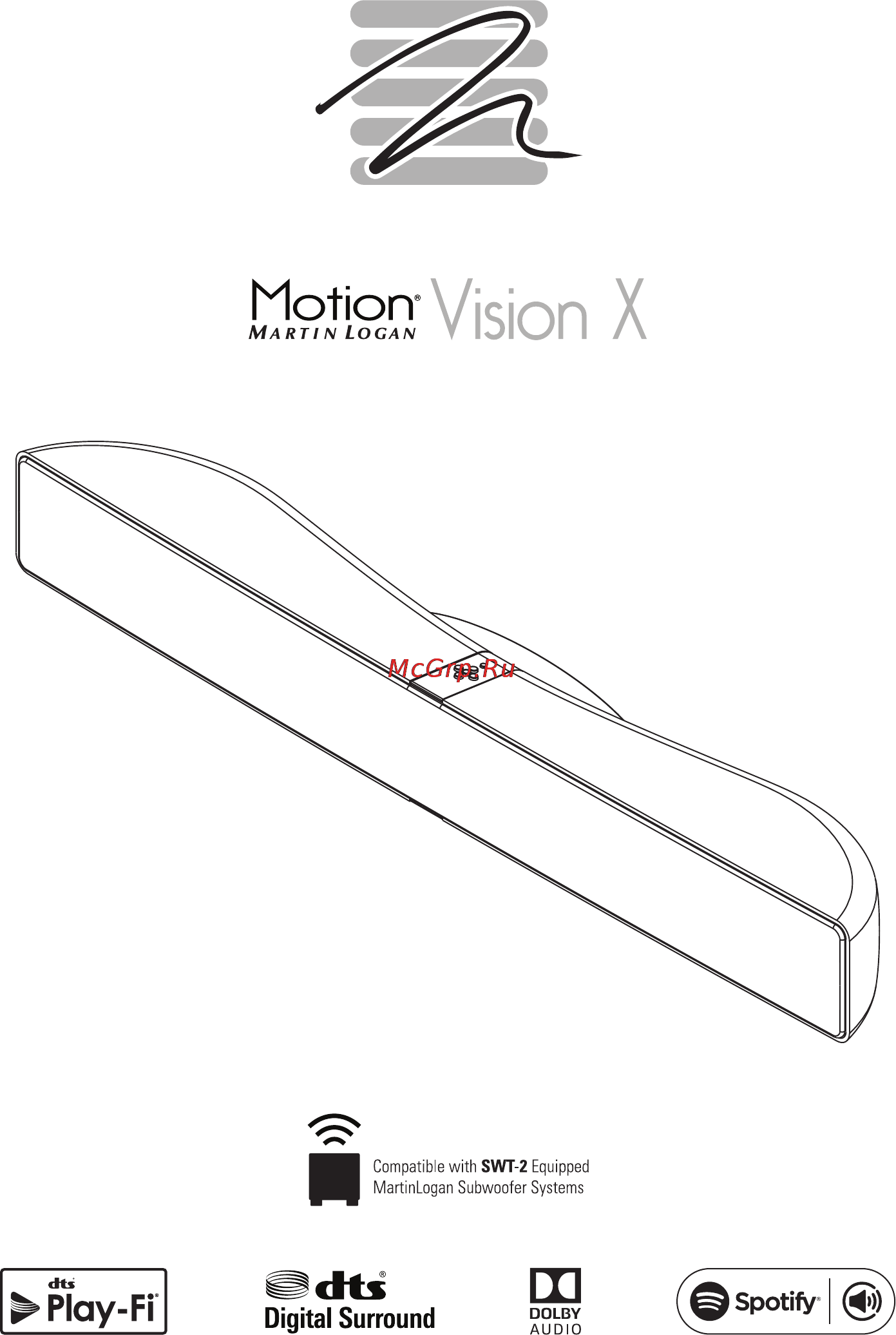 MartinLogan Motion Vision X Руководство пользователя онлайн