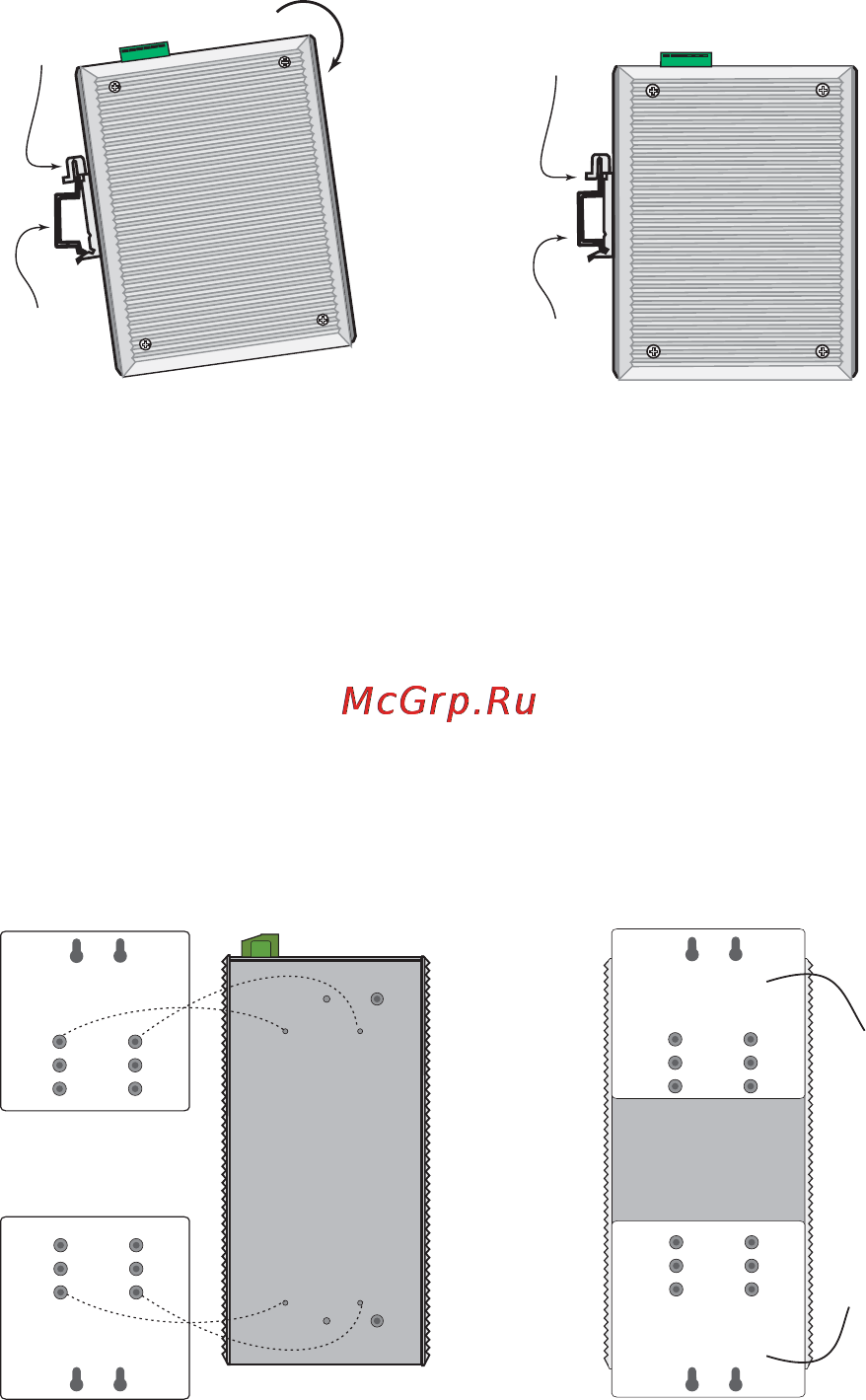 Moxa IMC-P101-M-SC-T [6/14] Din rail mounting