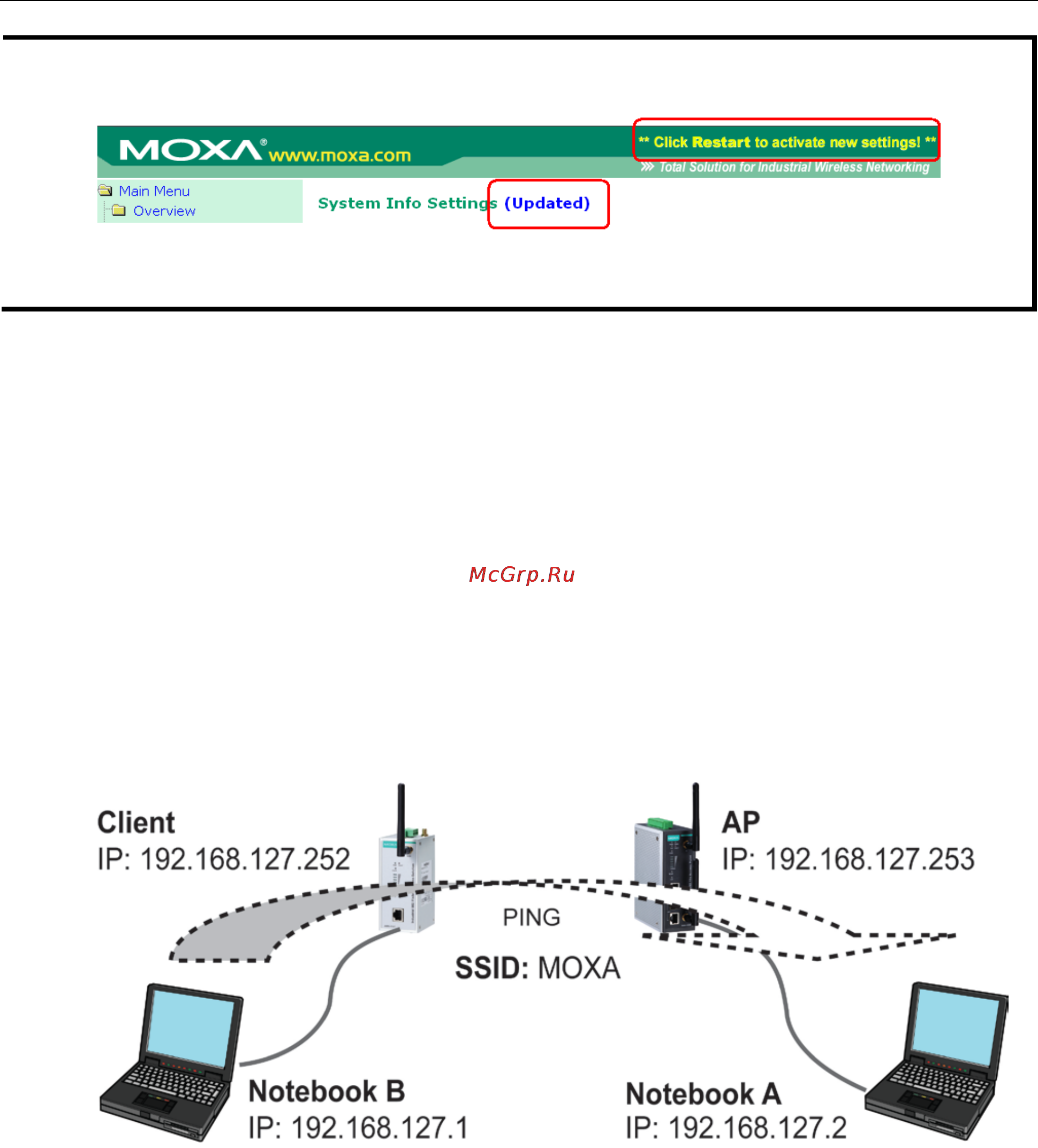 Moxa AWK-1127-PoE-T [13/97] Communication testing