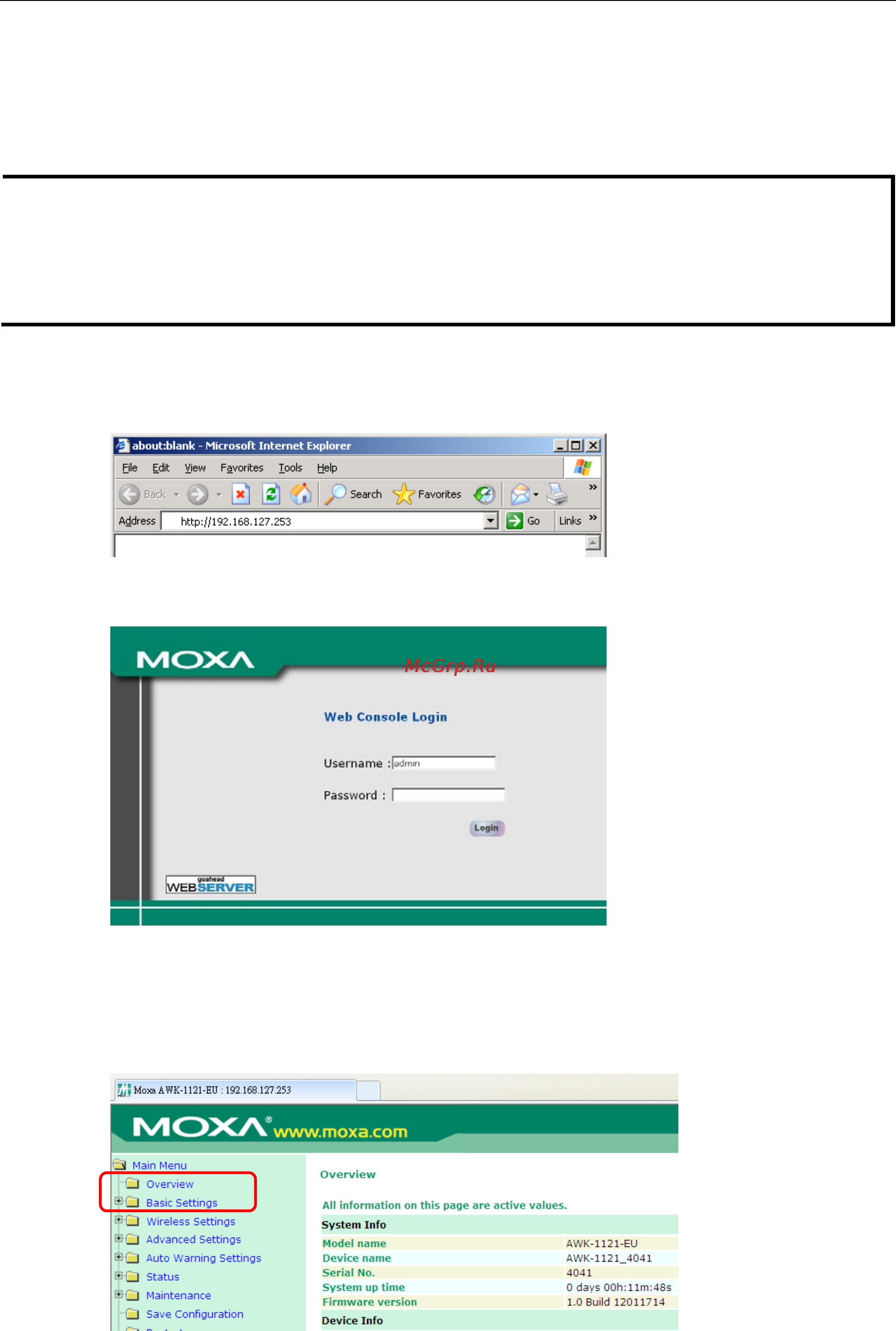 Moxa AWK-1127-PoE-T [16/97] Web browser configuration