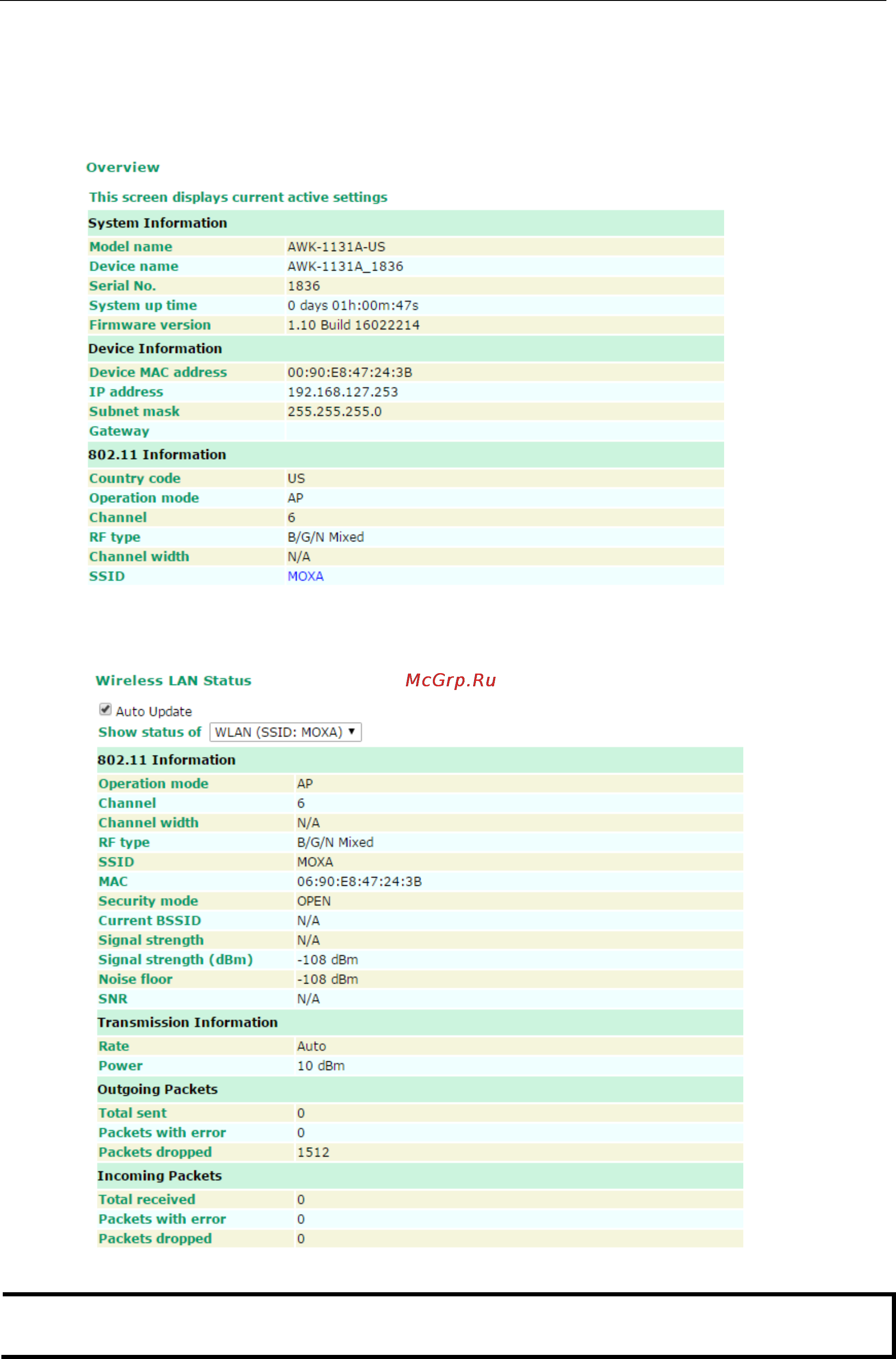 Moxa AWK-1131A-EU-T [21/85] Overview