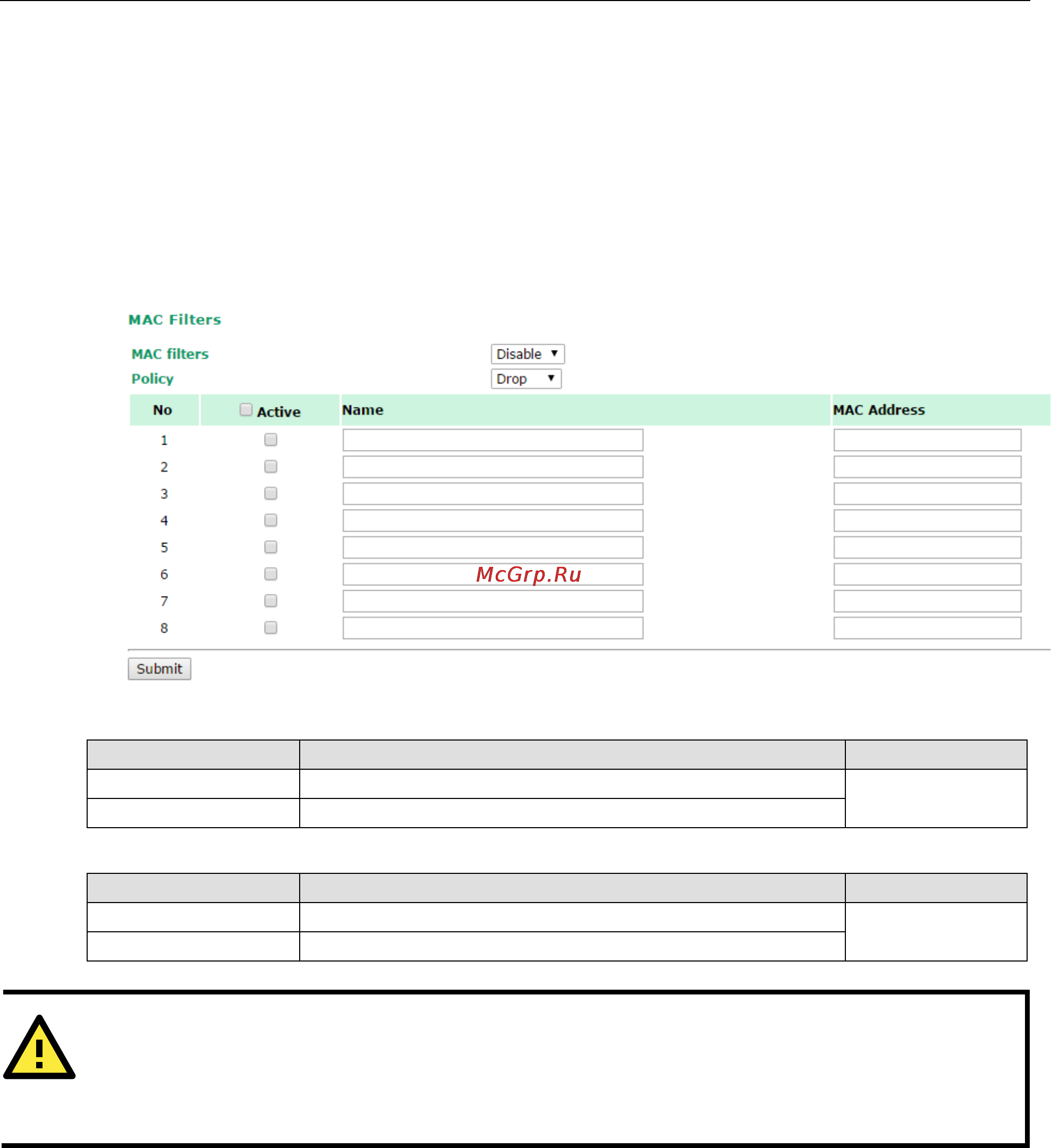 Moxa AWK-1131A-EU [43/85] Packet filters
