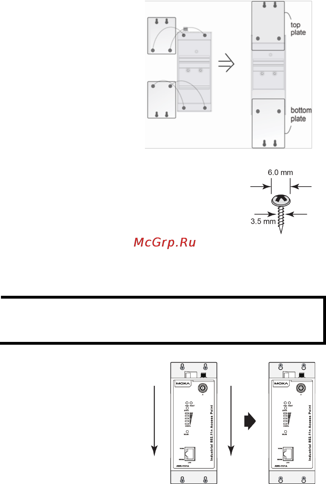 Moxa AWK-1131A-EU-T [6/21] Wall mounting optional