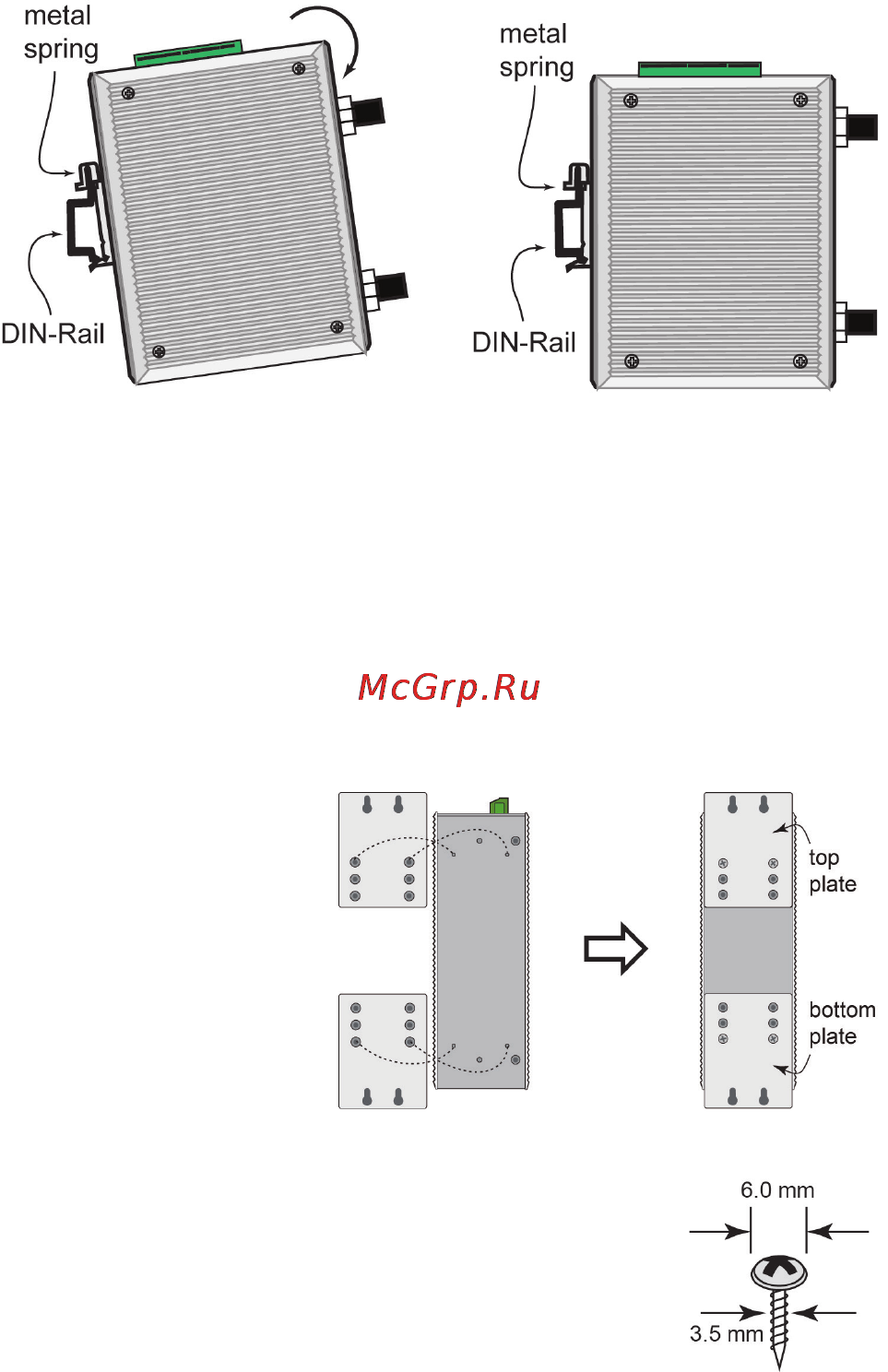 Moxa AWK-5222-EU-T [5/13] Din rail mounting