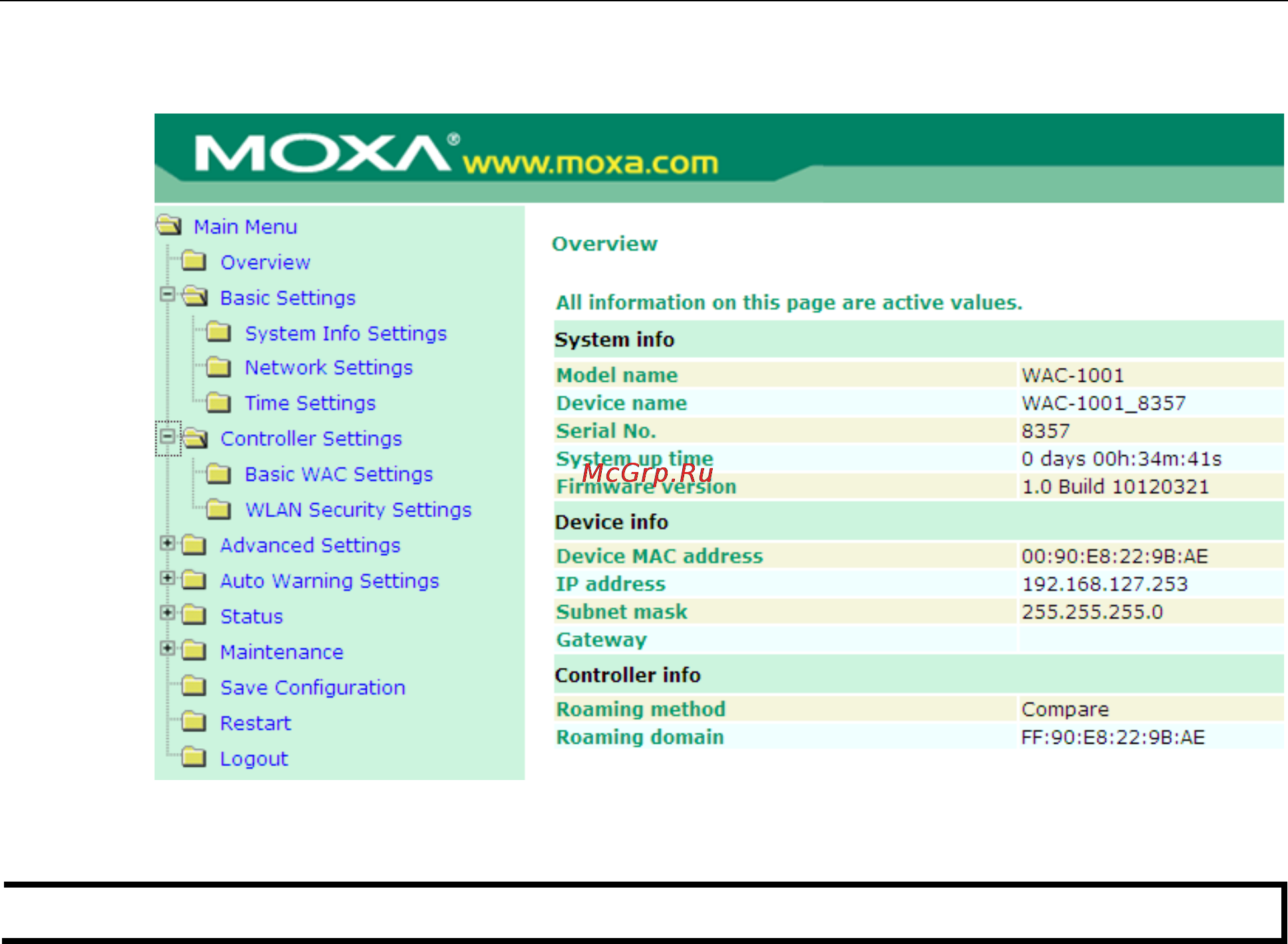 Moxa WAC-1001 [16/56] Wac 1001 web console configureation