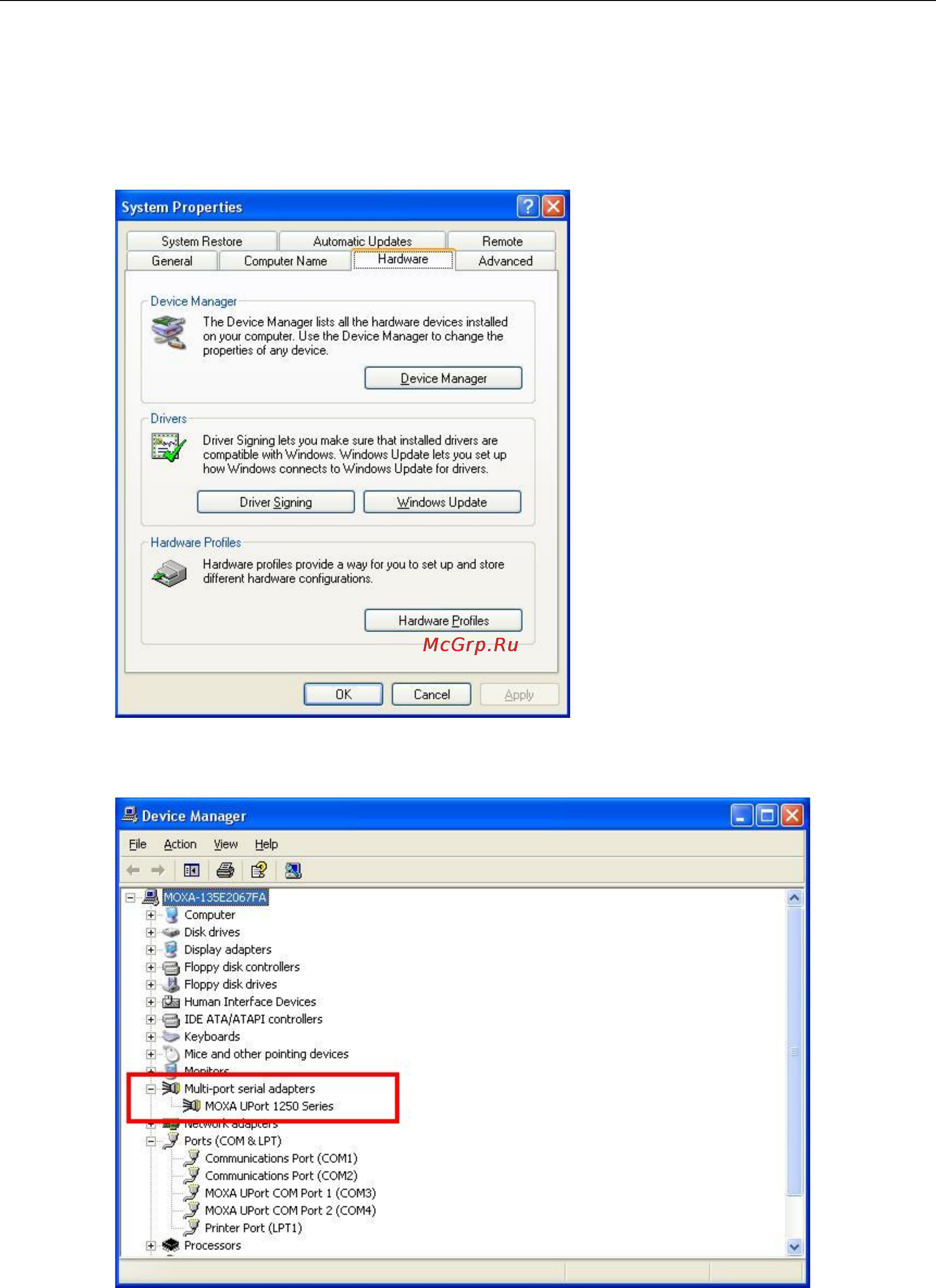 Moxa UPort 1250 [24/50] Configuring the ports