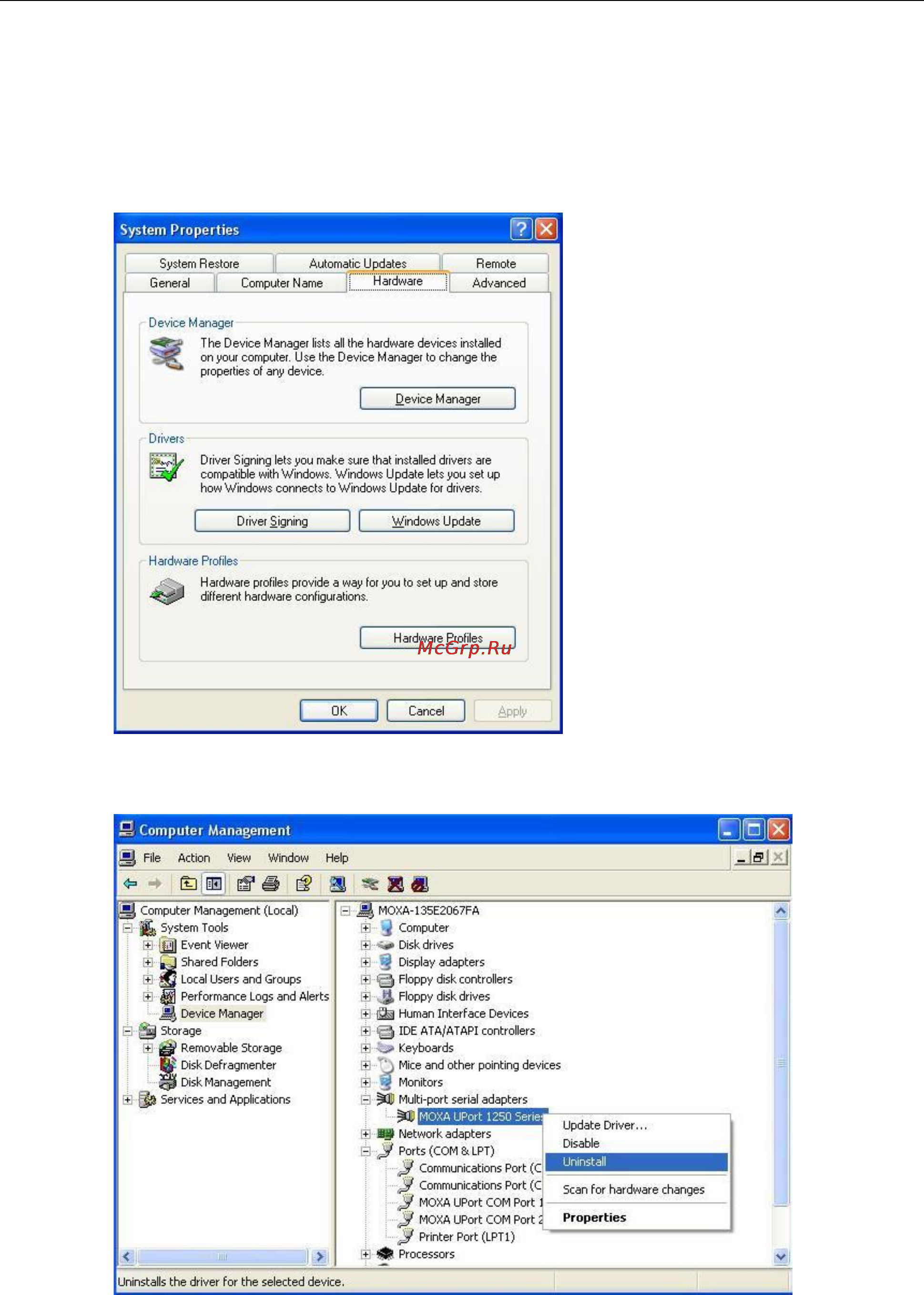 Moxa UPort 1650-16 [32/50] Uninstalling the uport