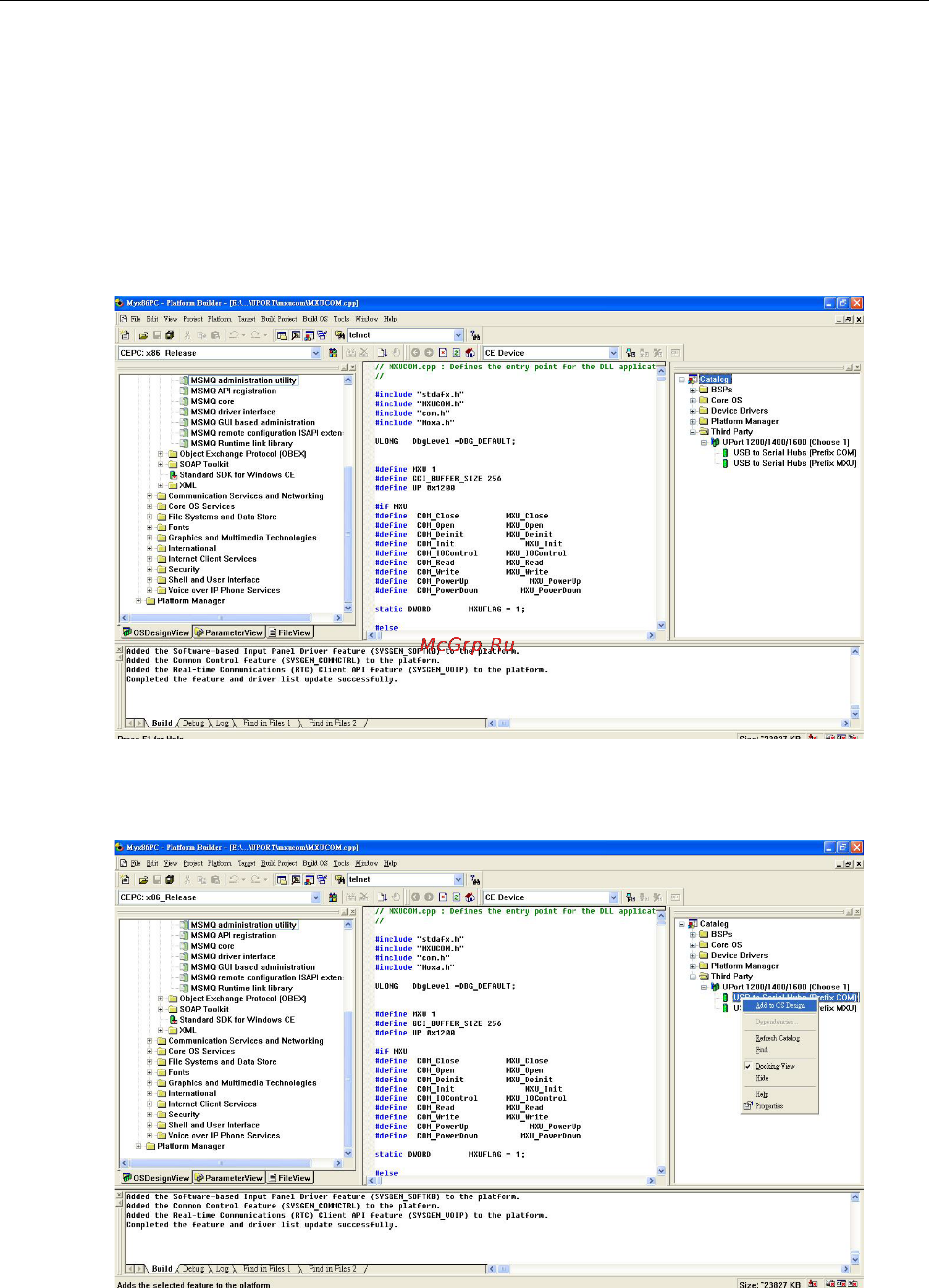 Moxa UPort 1650-8 [42/50] Installation with an installation package for win ce 5