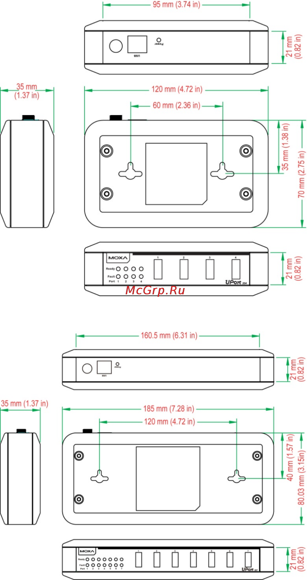 Moxa UPort 207 [7/9] Uporttm 204
