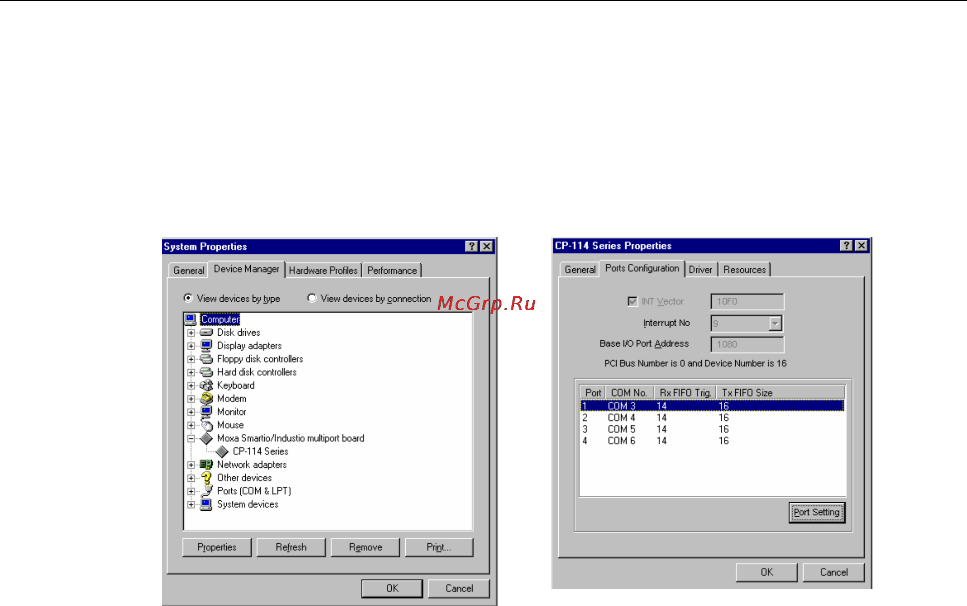 Moxa CP-114-DB9M [21/47] Configuring board and port