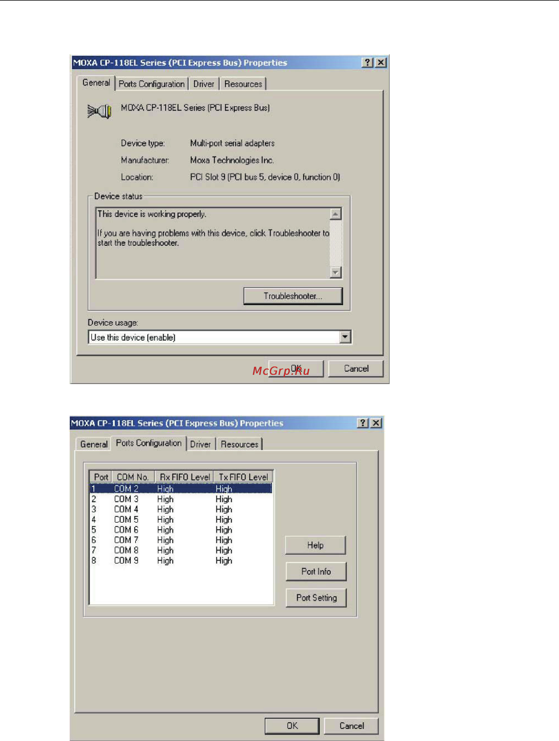 Moxa CP-116E-A [61/111] Pci express boards software installation
