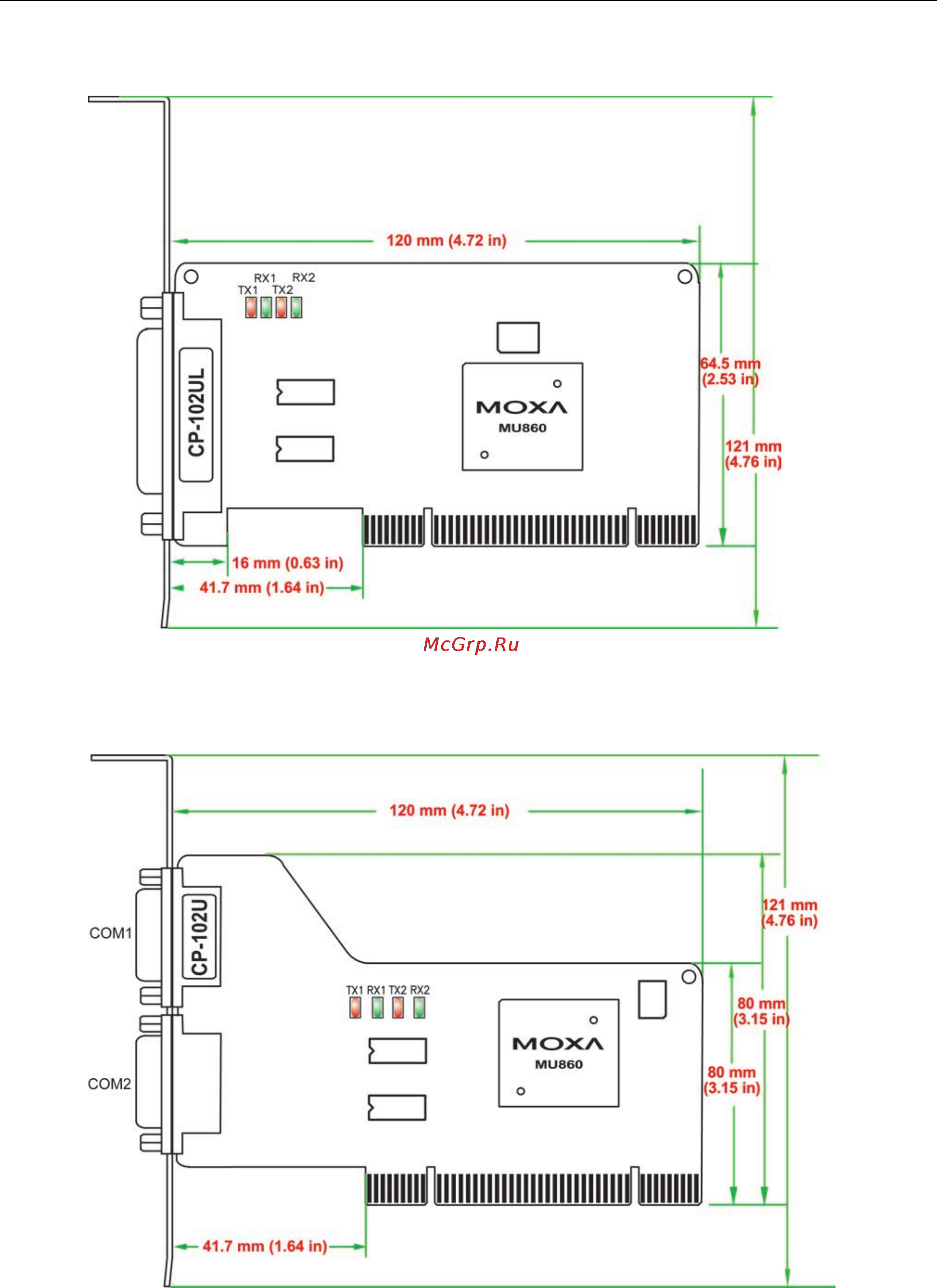 Moxa CP-102U-T [23/131] Cp 102ul