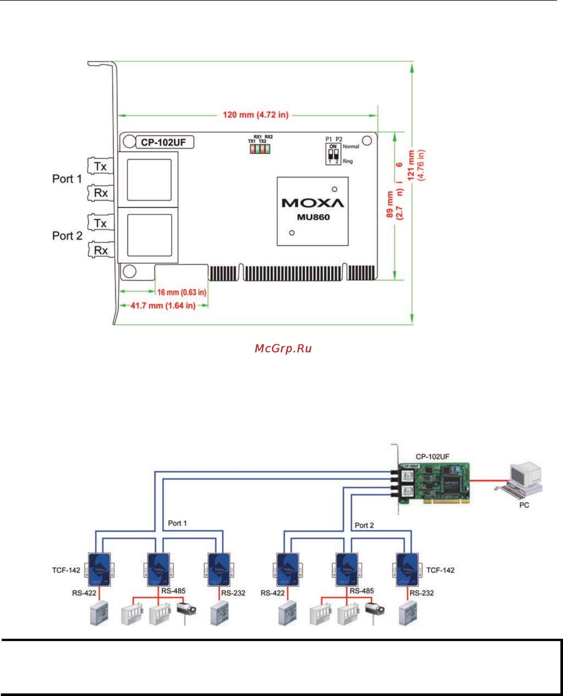 Moxa CP-112UL-DB9M [24/131] Cp 102uf