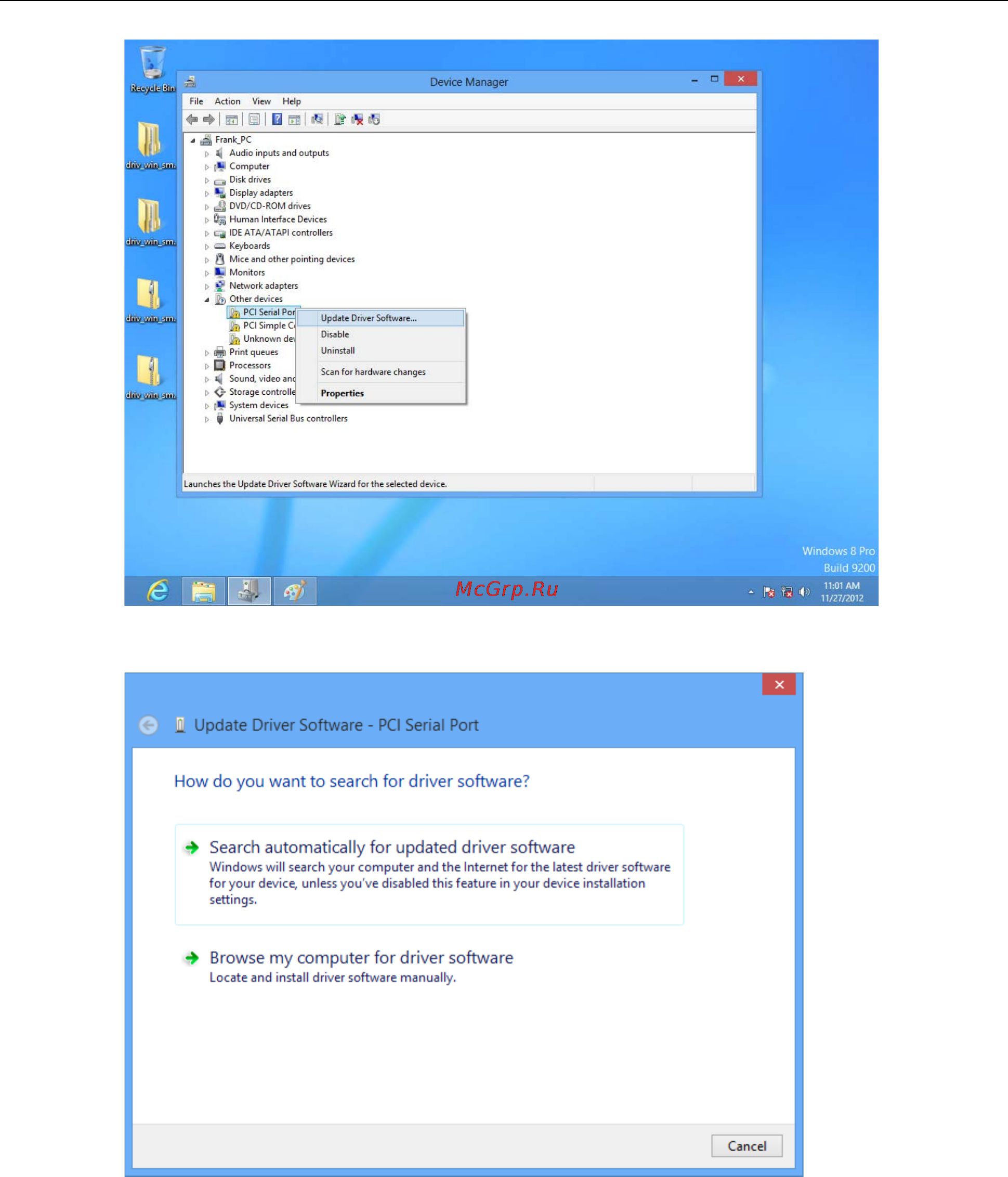 Moxa CP-112UL-DB9M [28/131] Universal pci board software installation