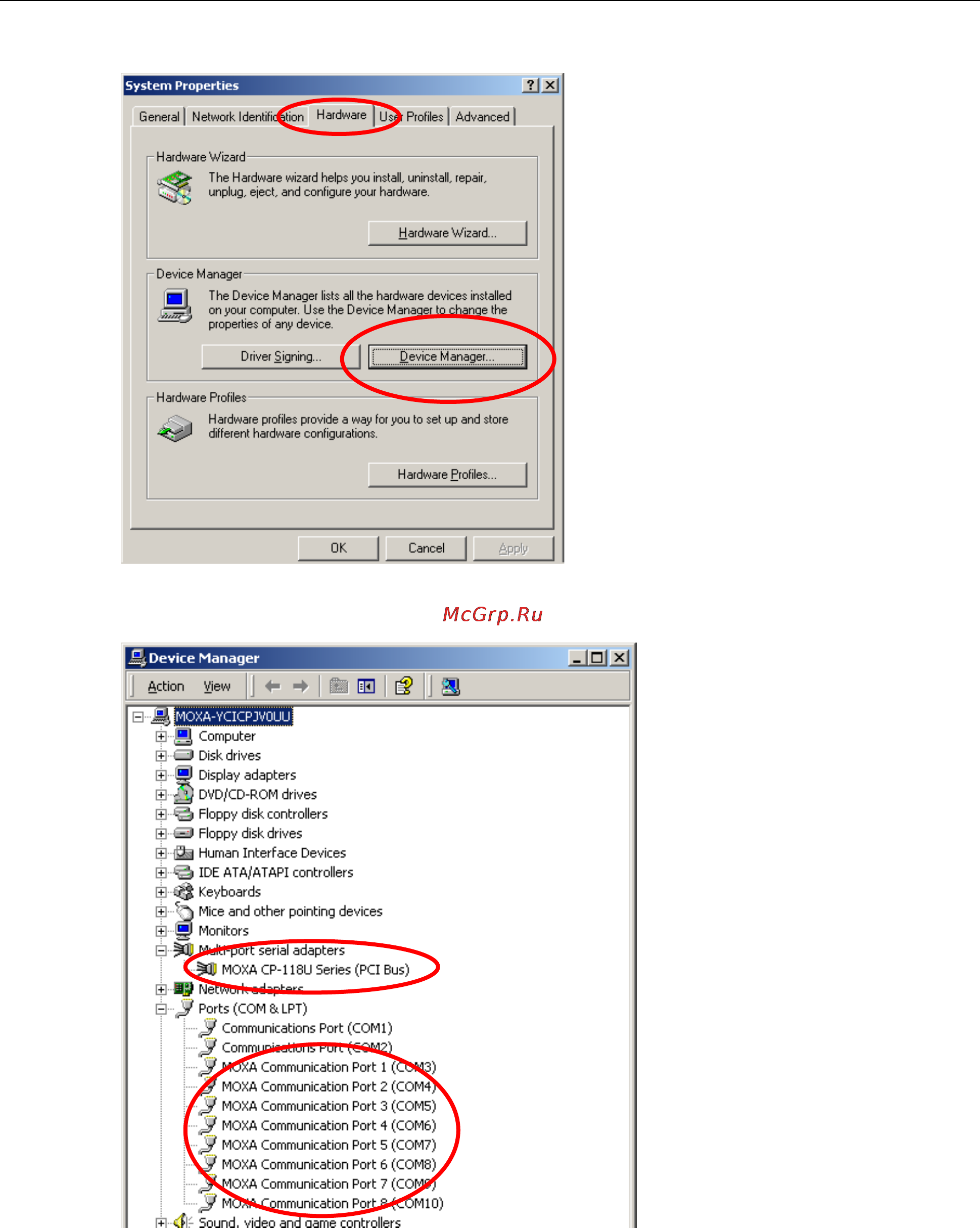 Moxa CP-112UL-DB9M [66/131] Universal pci board software installation